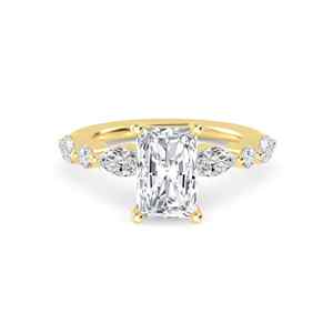 14K Yellow Gold Diamond Engagement Ring