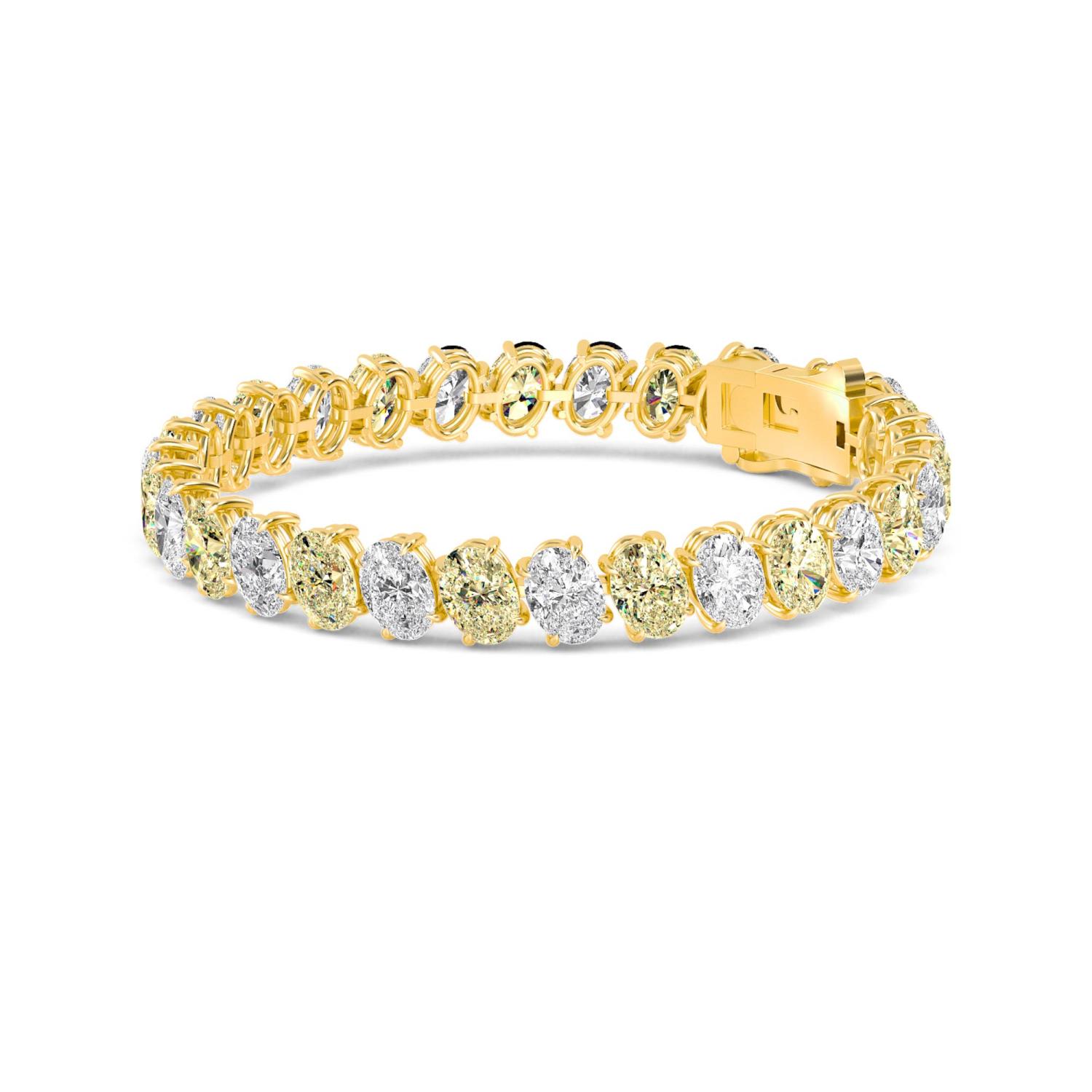 14K Yellow Gold Diamond Bracelet