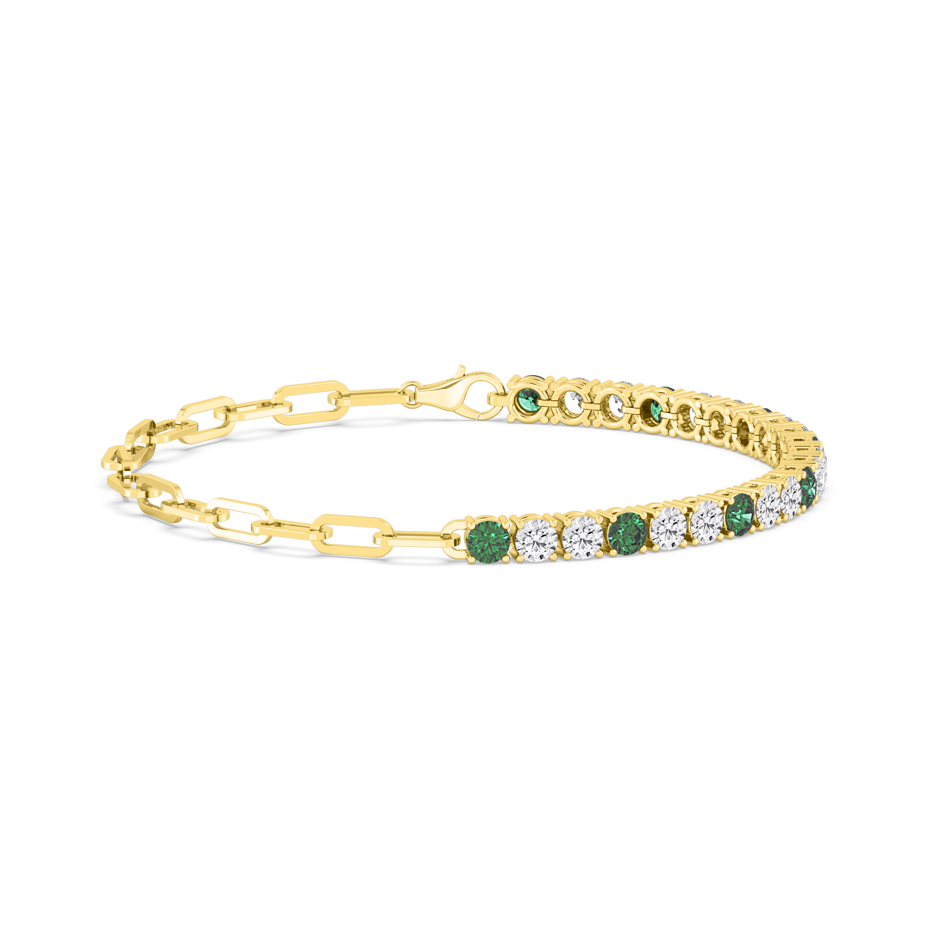 14K Yellow Gold Diamond Bracelet