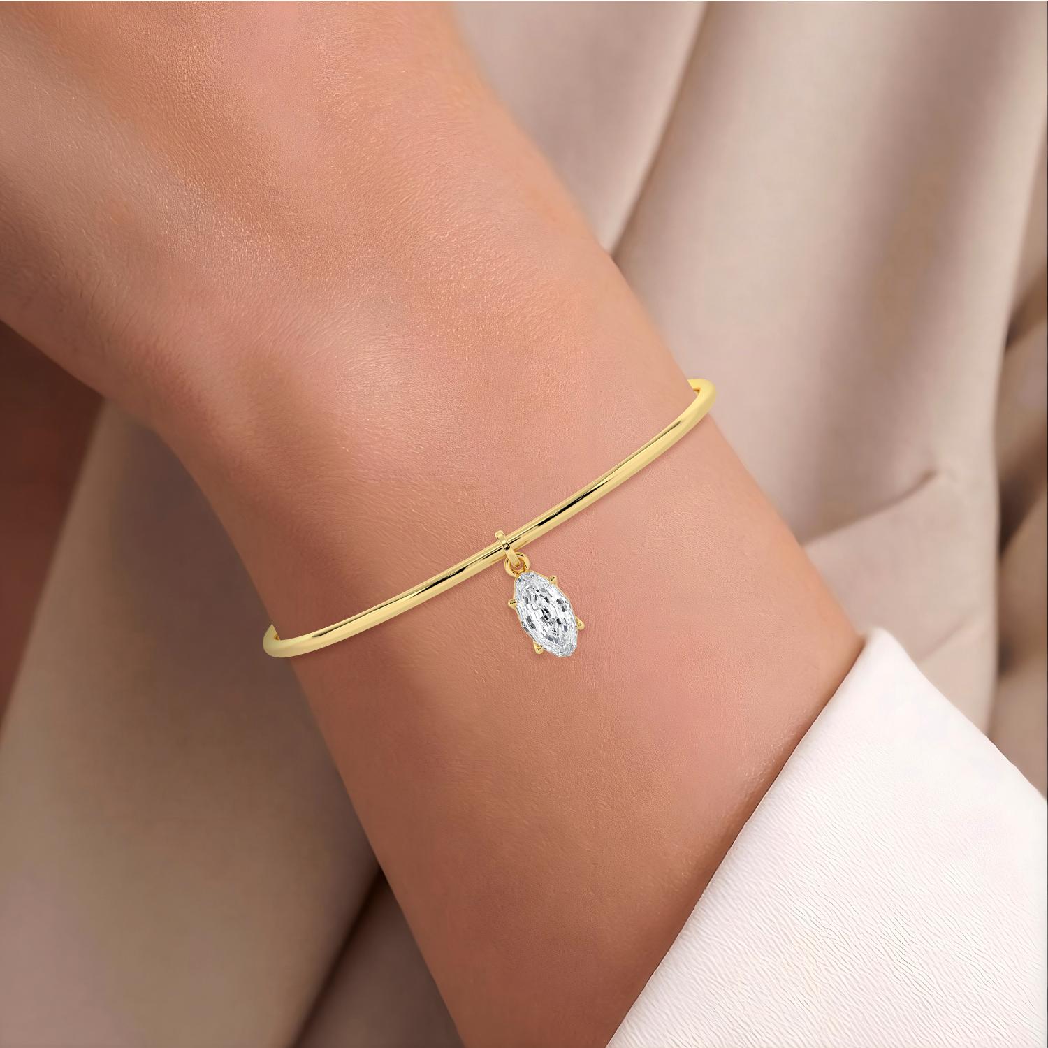 14K Yellow Gold Diamond Bracelet