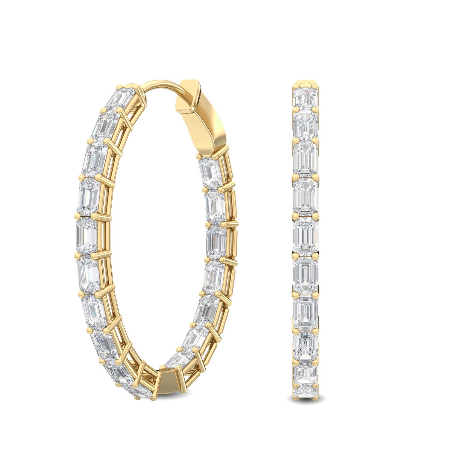 14K Yellow Gold Diamond Earrings