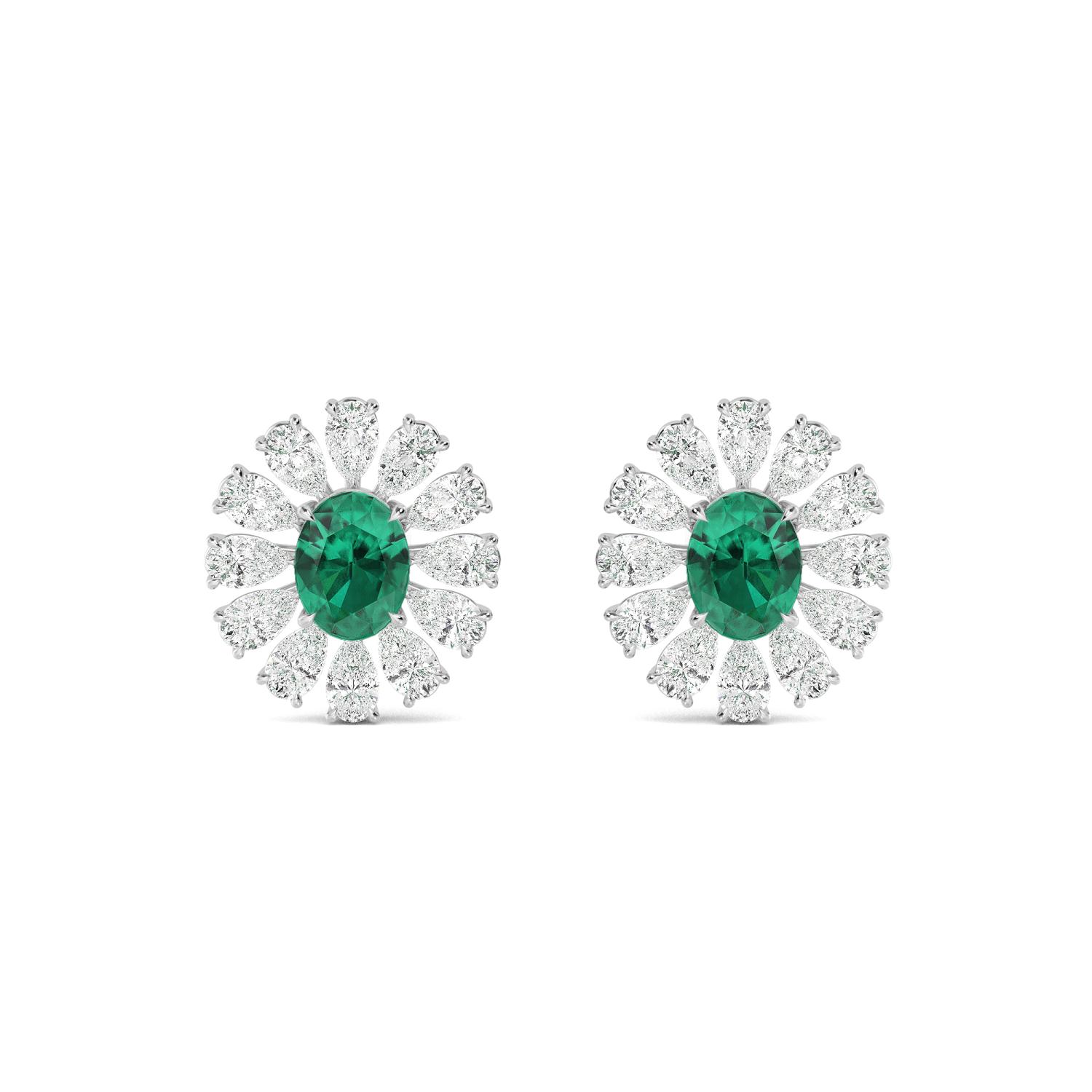 9K Rose Gold Diamond Earrings