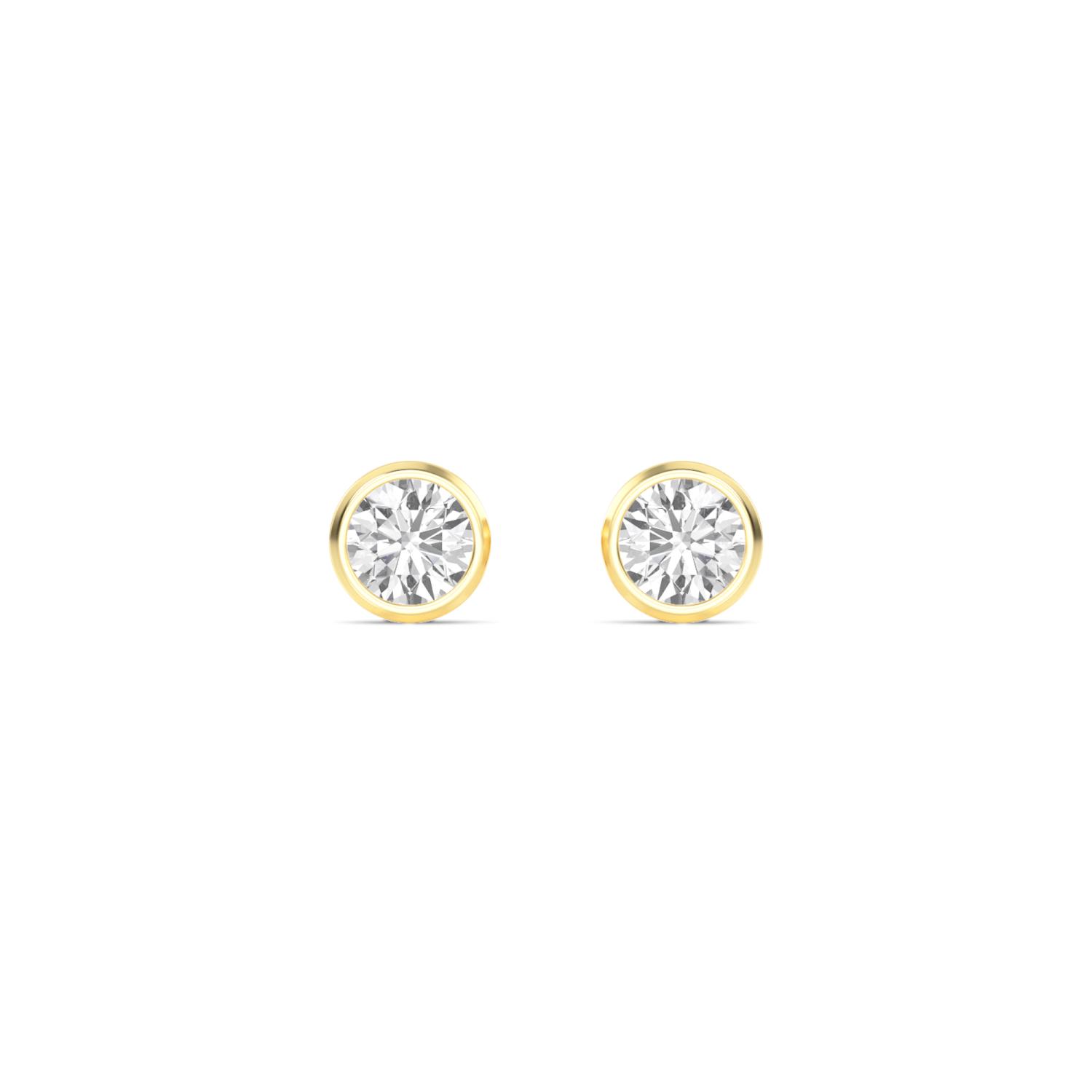 14K Yellow Gold Diamond Earrings