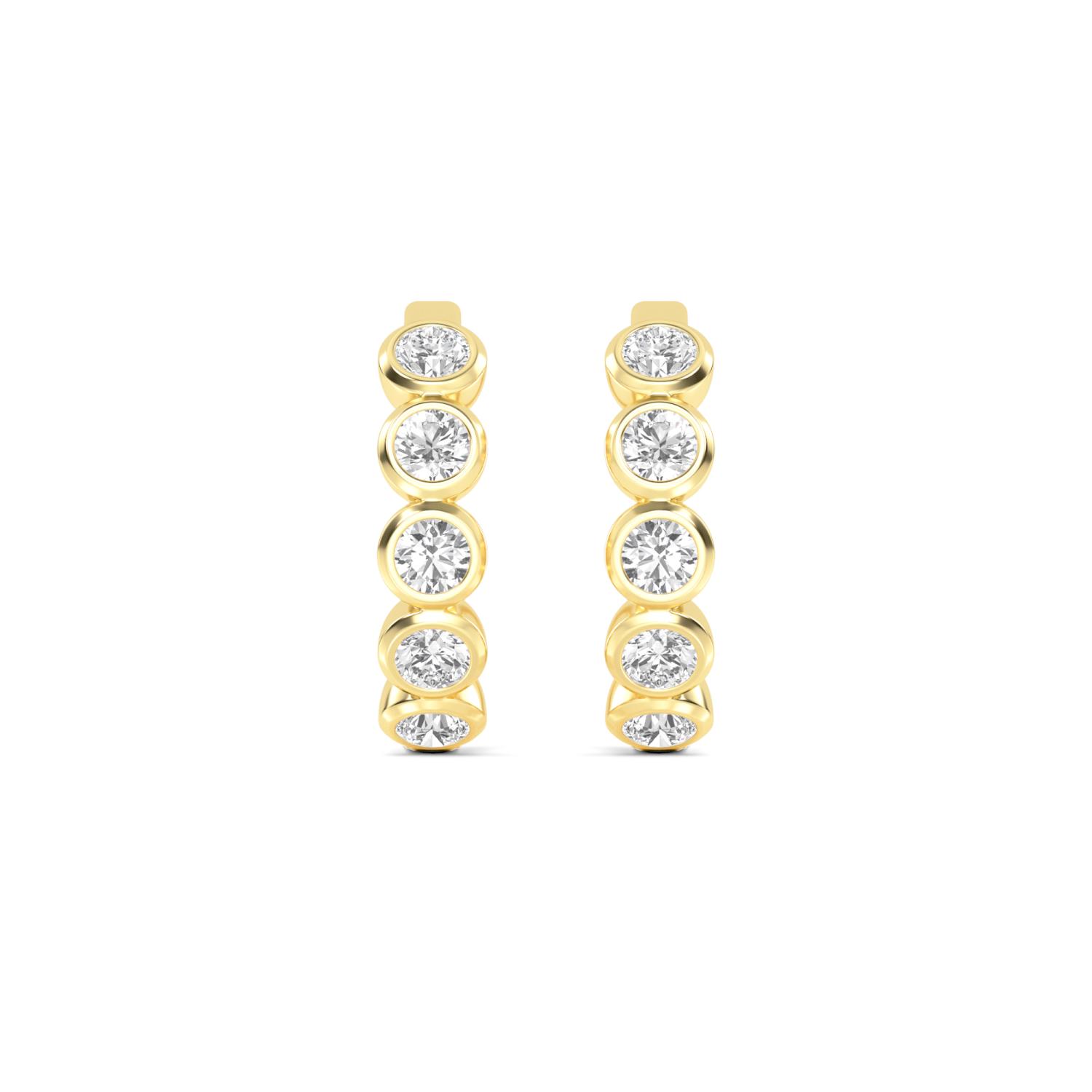 14K Yellow Gold Diamond Earrings