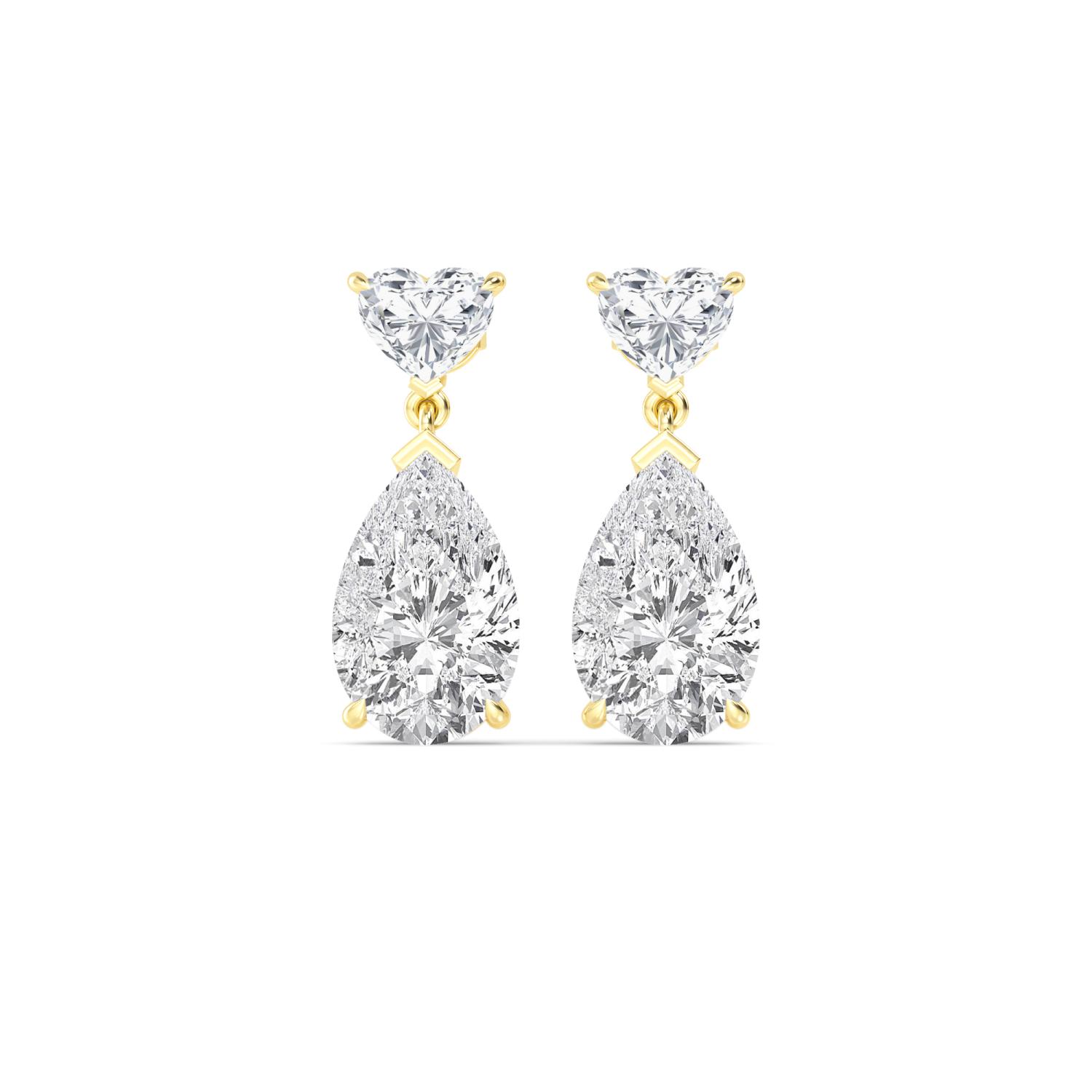 14K Yellow Gold Diamond Earrings