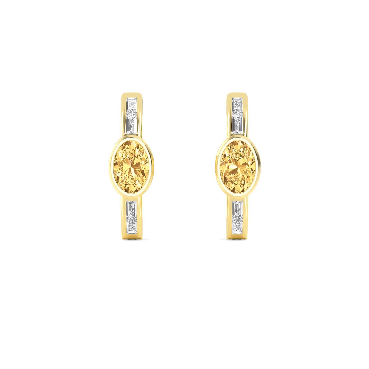 14K Yellow Gold Diamond Earrings