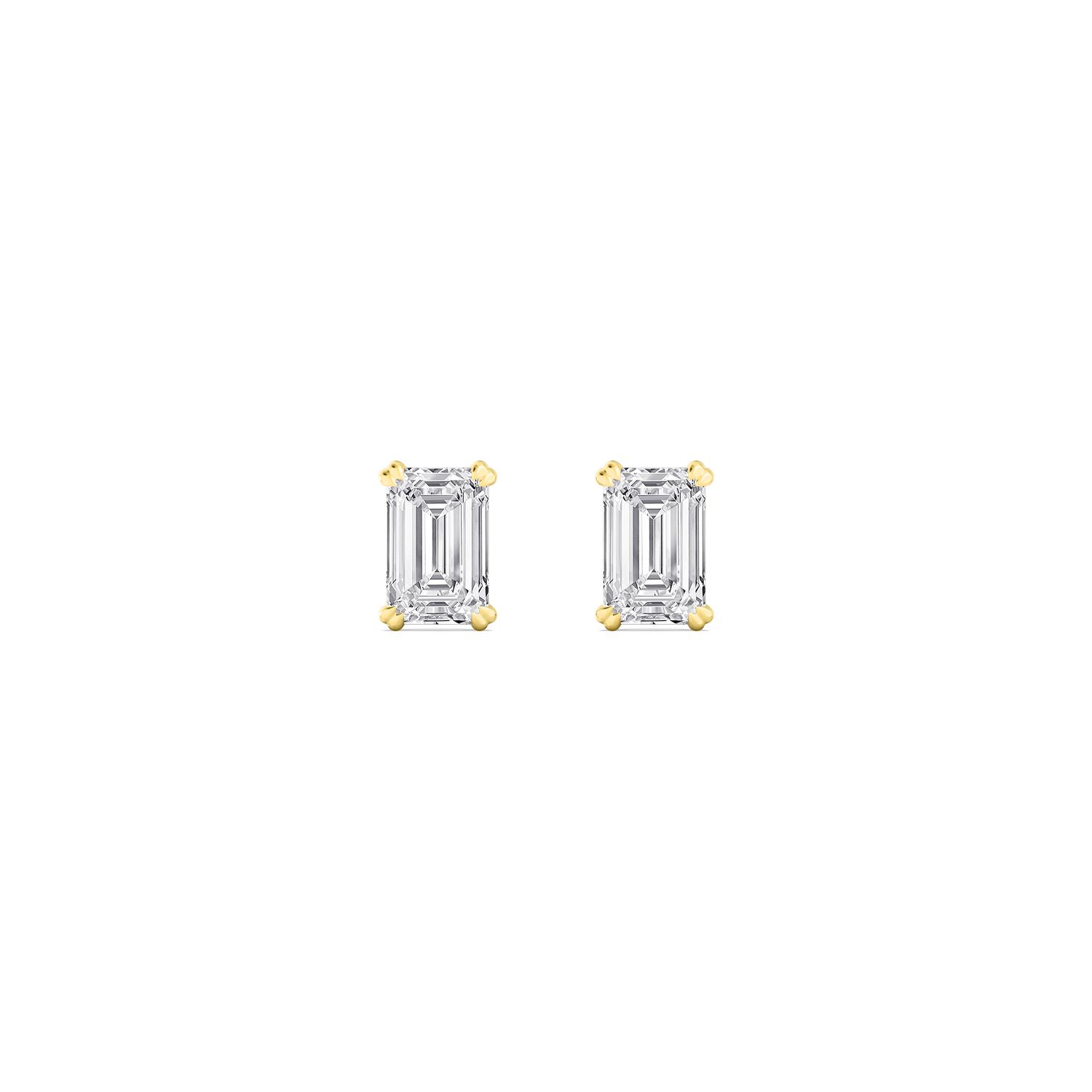 14K Yellow Gold Diamond Earrings