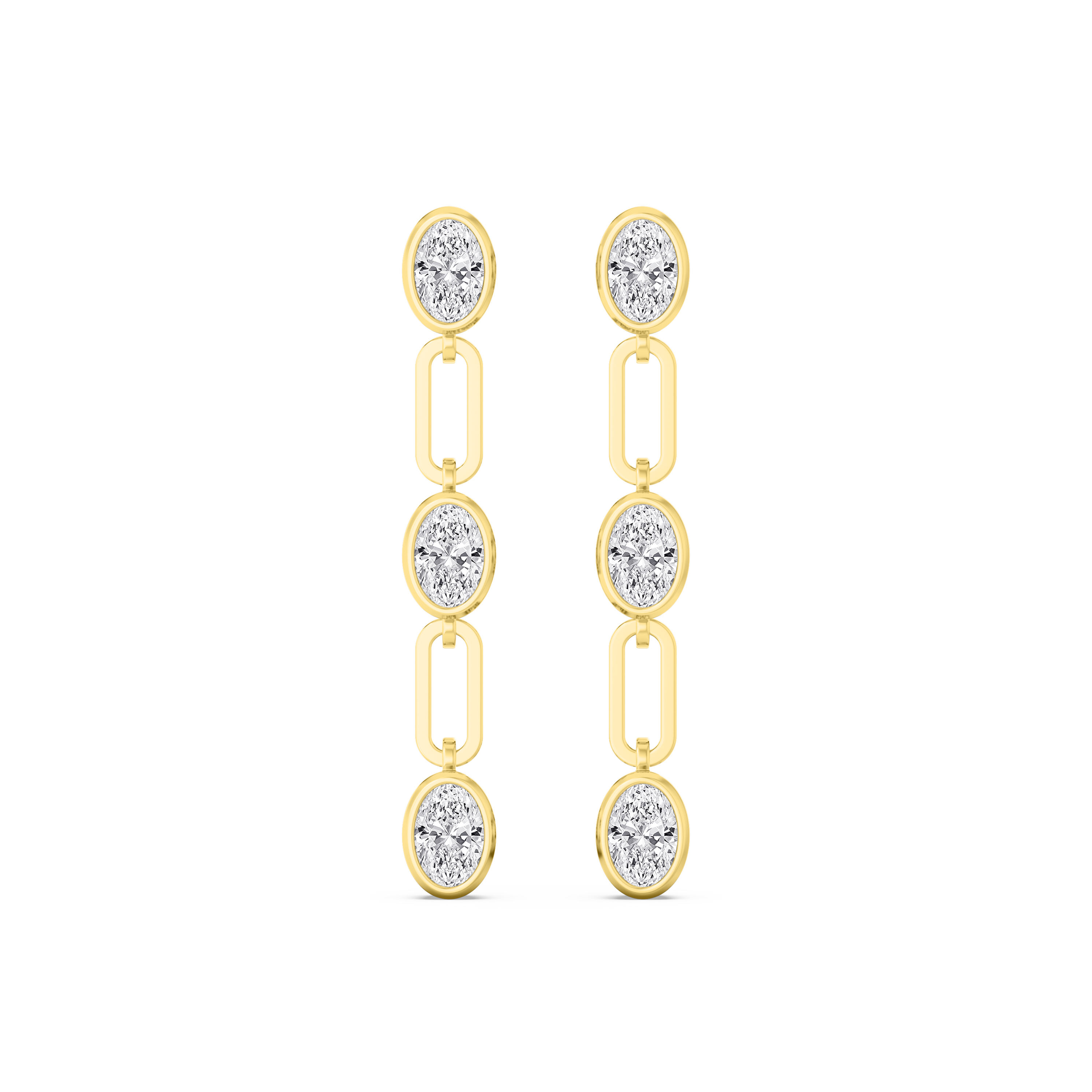 14K Yellow Gold Diamond Earrings