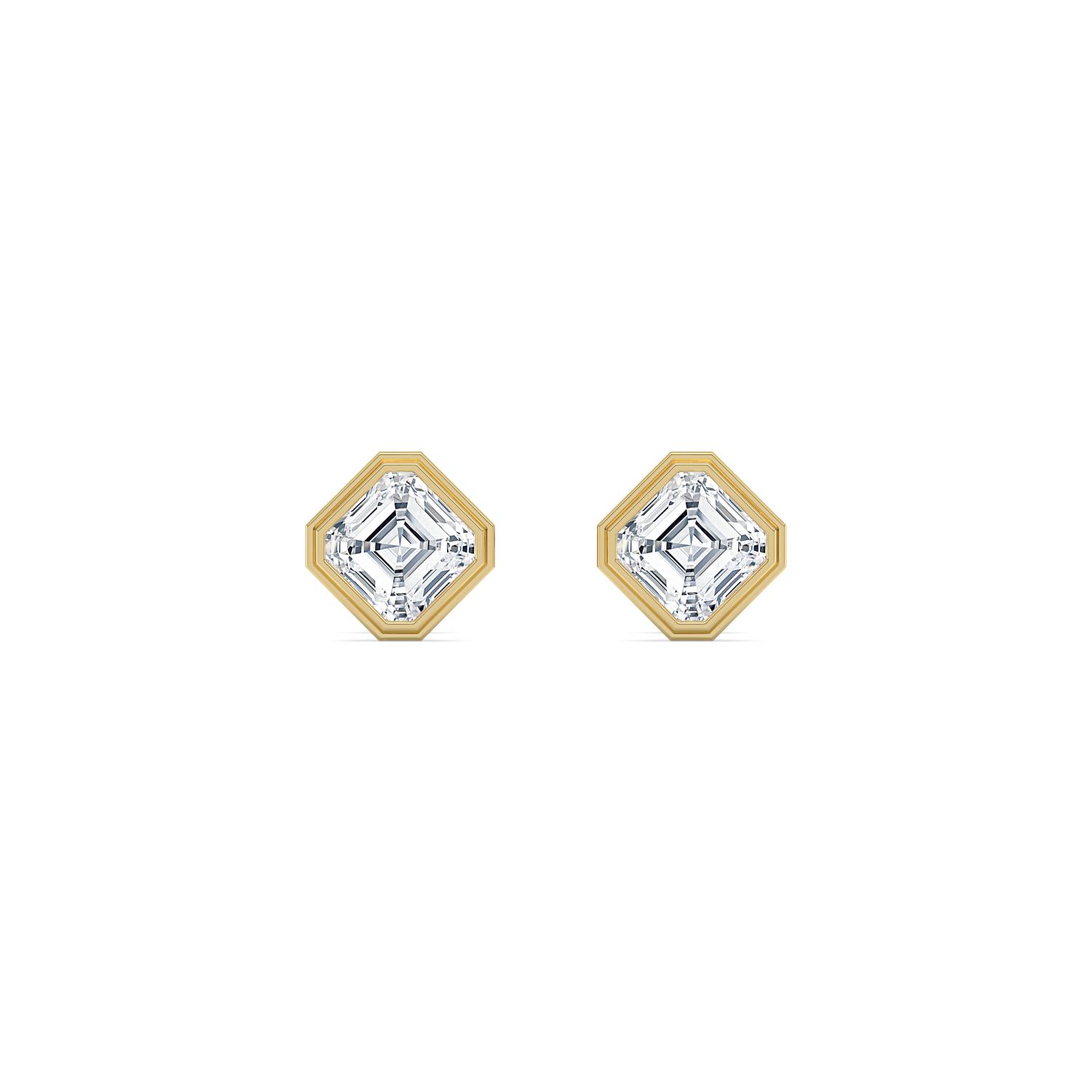 14K Yellow Gold Diamond Earrings