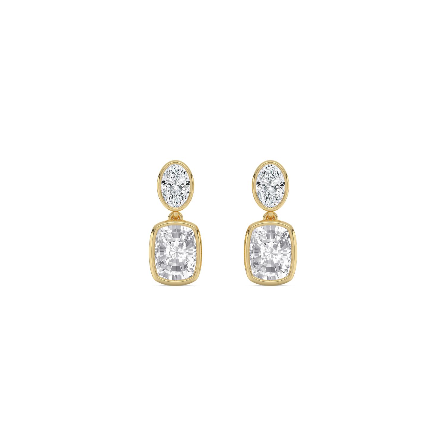 14K Yellow Gold Diamond Earrings