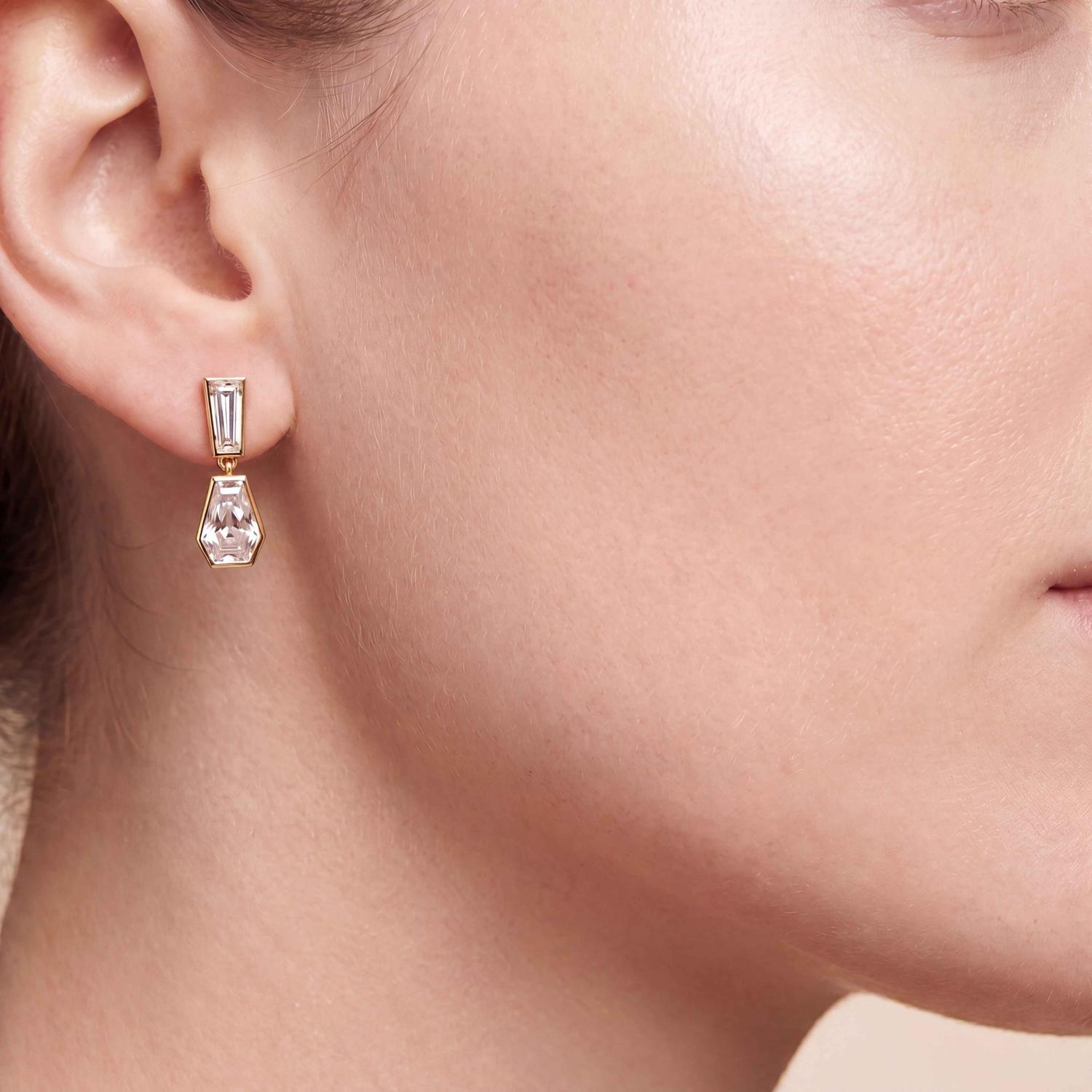 14K Yellow Gold Diamond Earrings