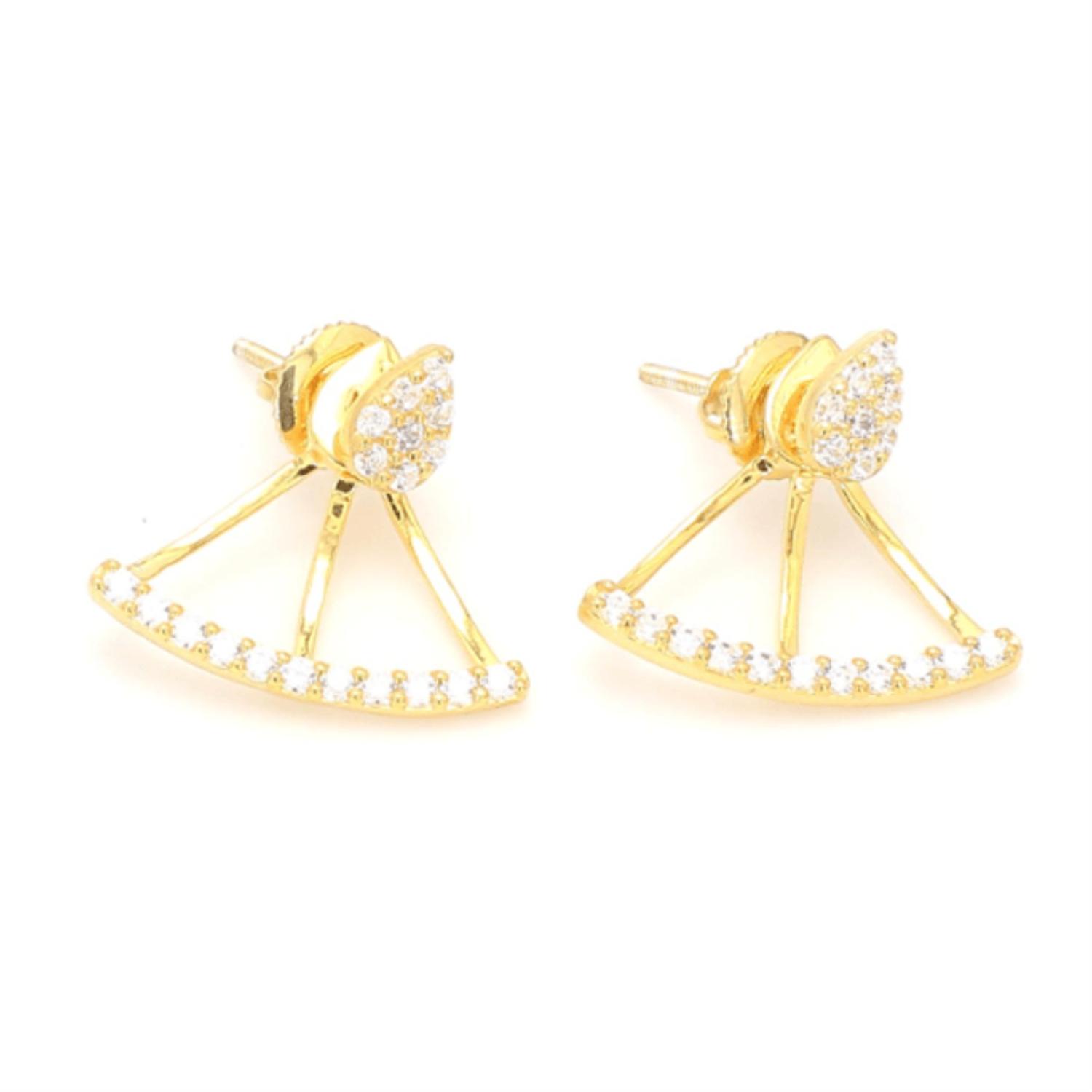 14K Yellow Gold Diamond Earrings