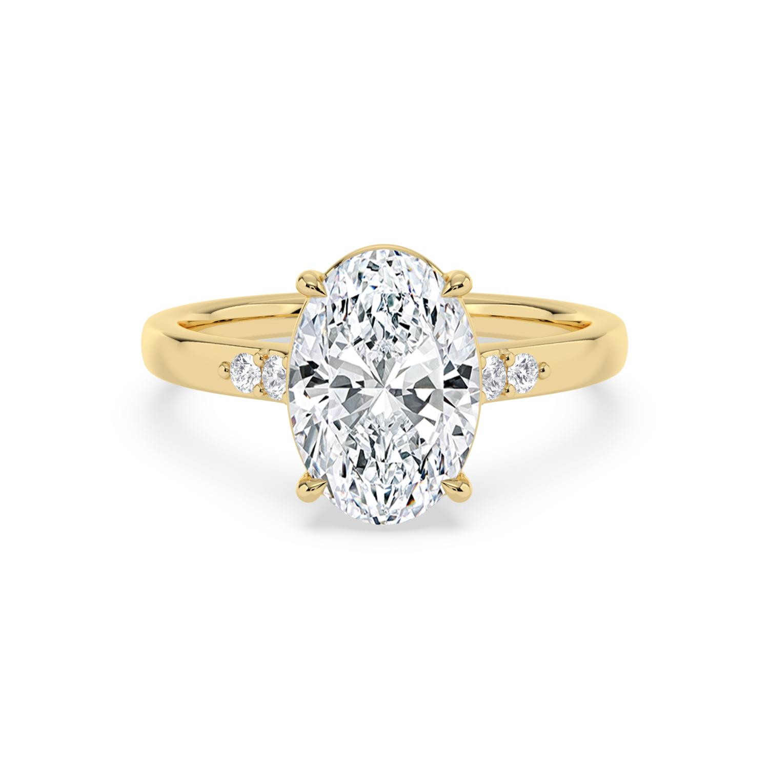14K Yellow Gold Diamond Engagement Rings