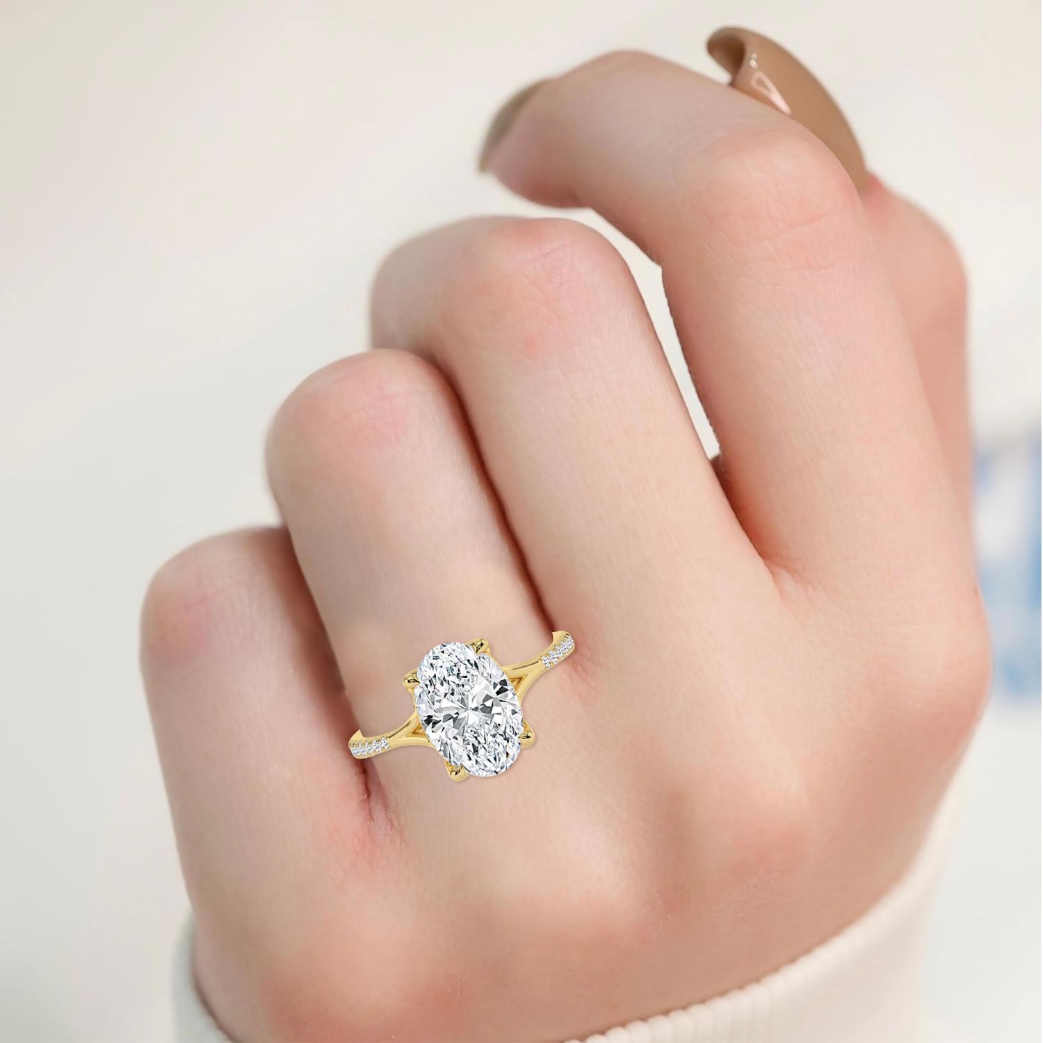 14K Yellow Gold Diamond Engagement Rings