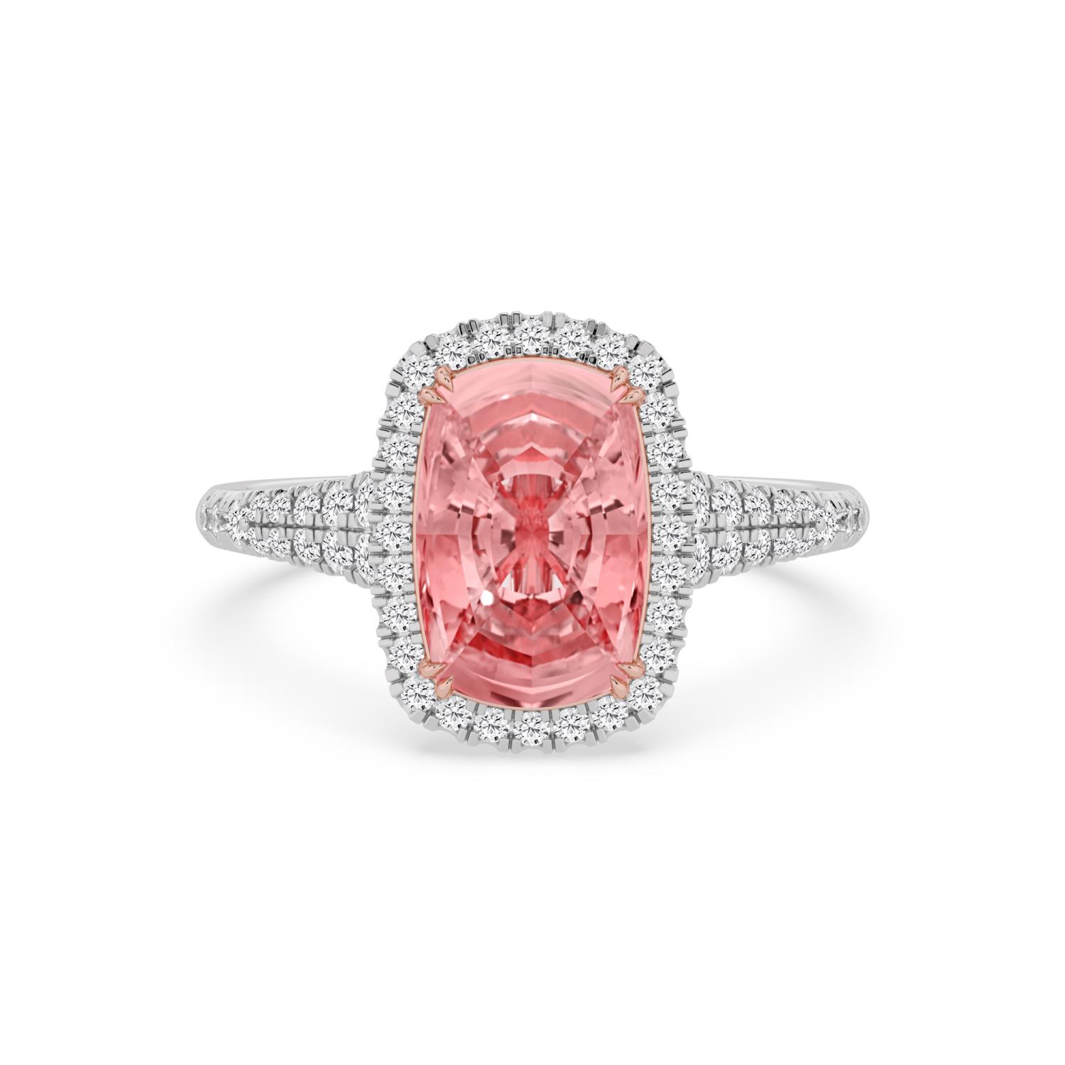 10K Rose & White Gold Diamond Engagement Rings