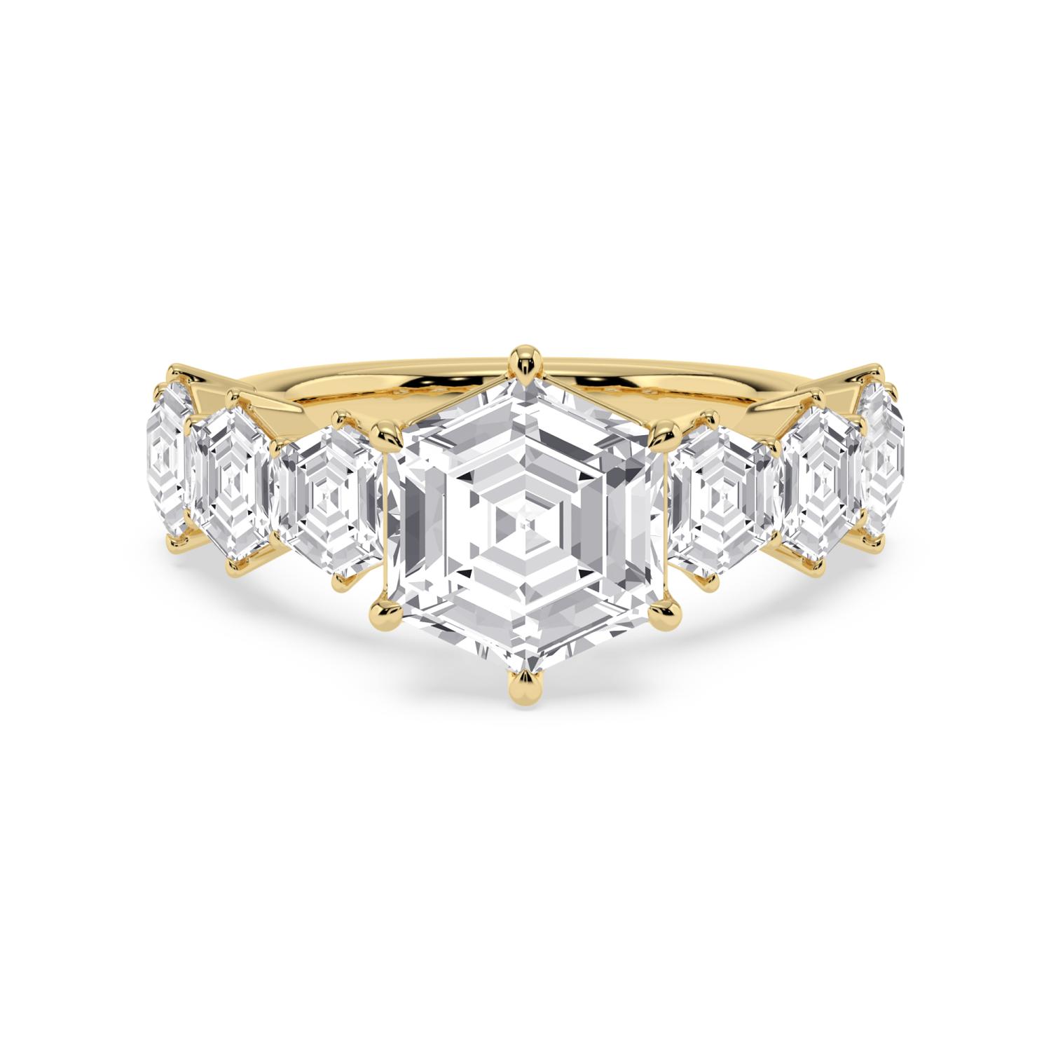 14K Yellow Gold Diamond Engagement Rings