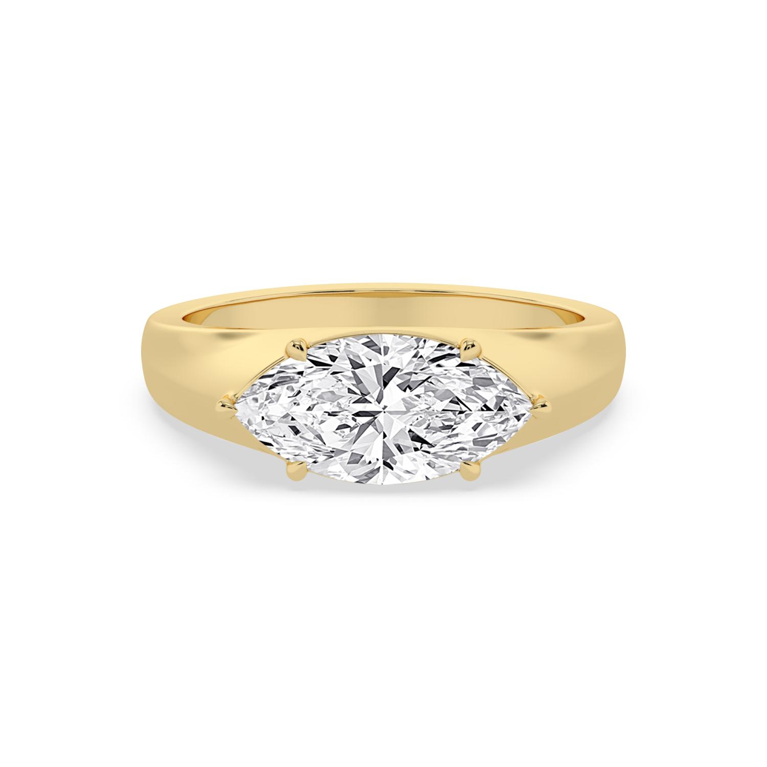 14K Yellow Gold Diamond Engagement Rings