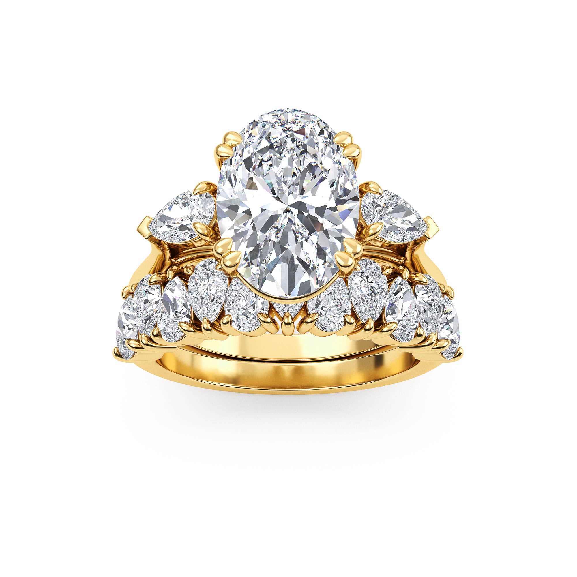 14K Yellow Gold Diamond Engagement Ring