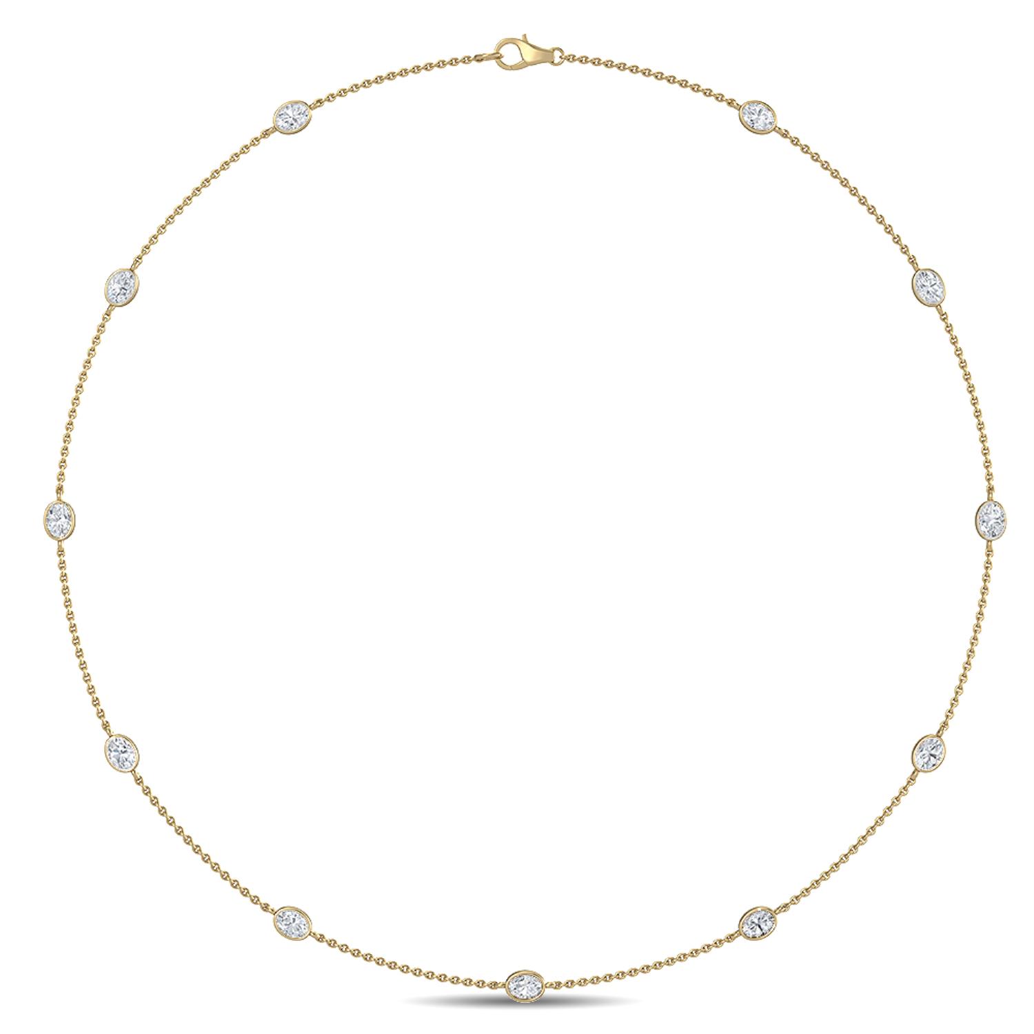 14K Yellow Gold Diamond Necklace