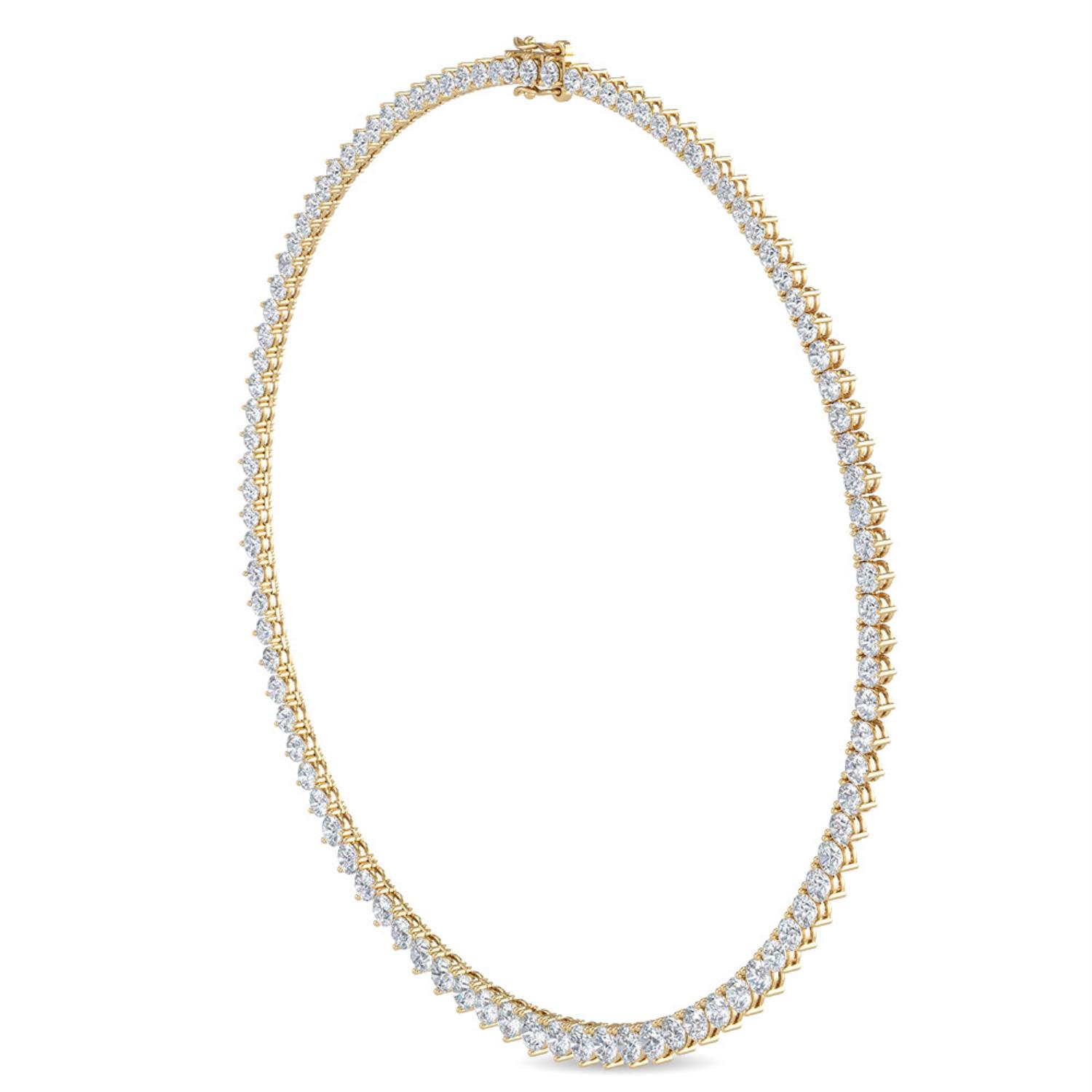 14K Yellow Gold Diamond Necklace