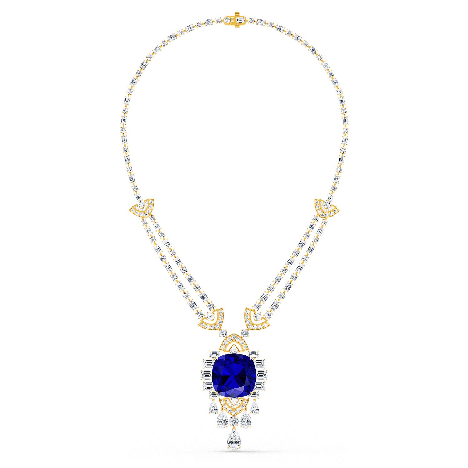14K Yellow Gold Diamond Necklace