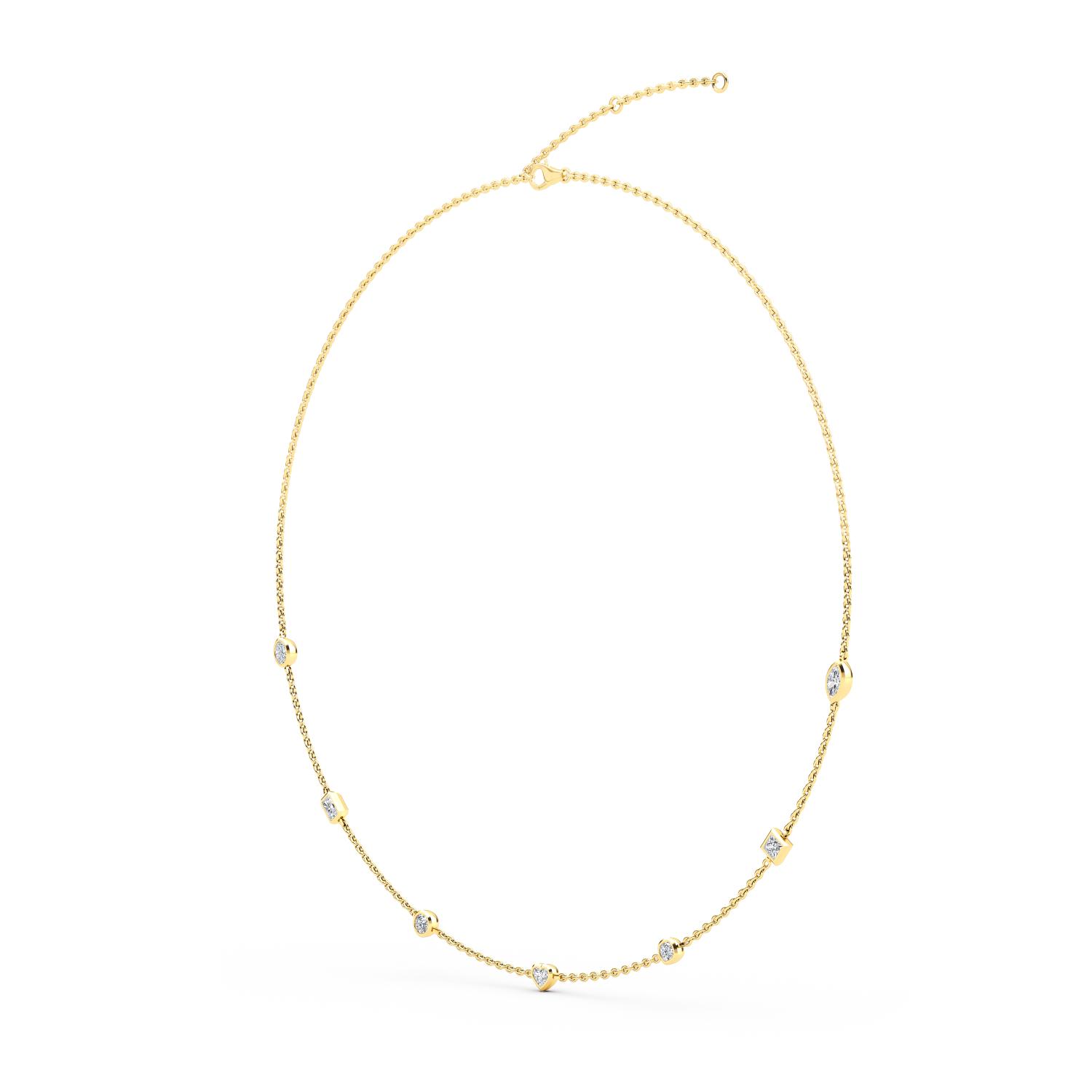 14K Yellow Gold Diamond Necklace