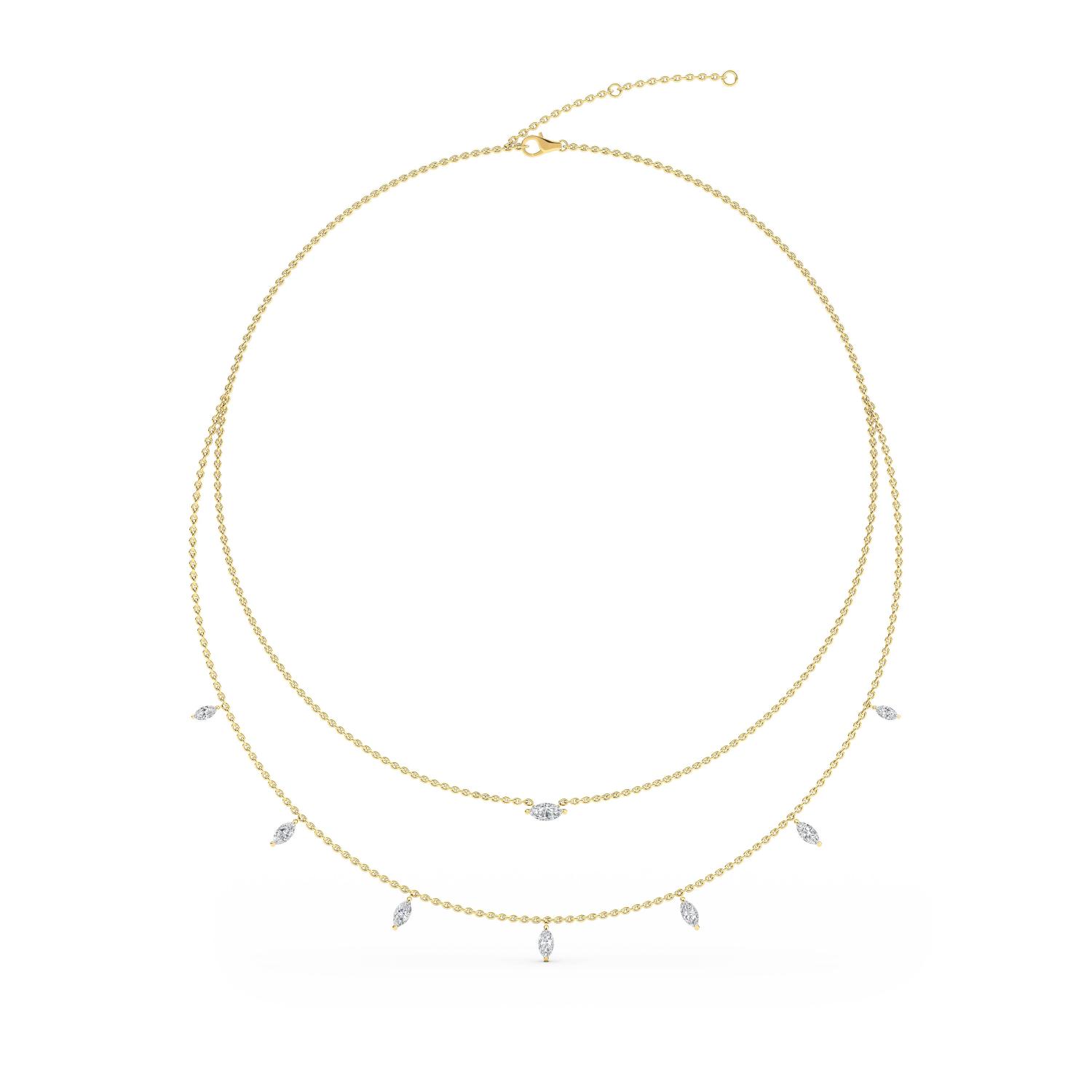 14K Yellow Gold Diamond Necklace