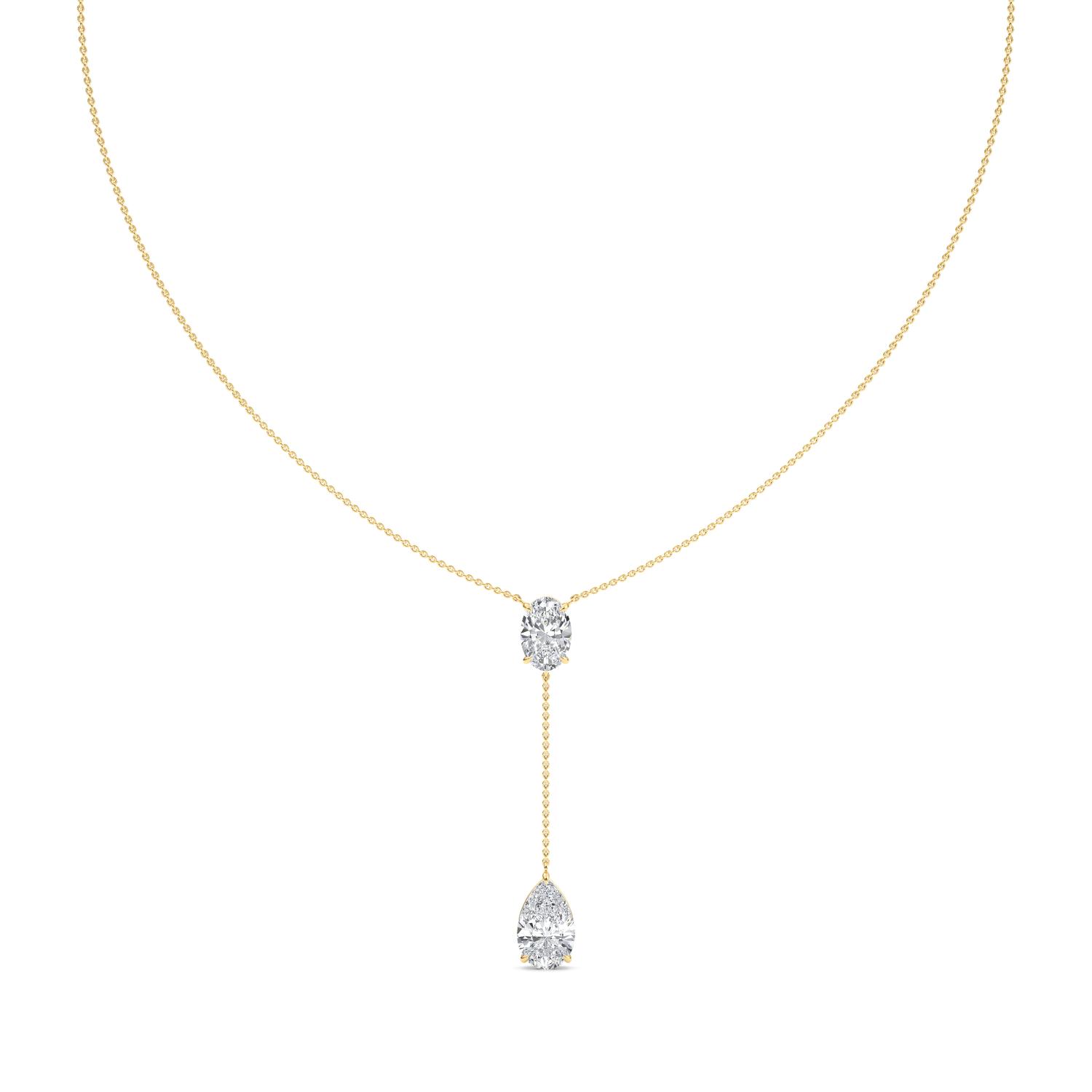 14K Yellow Gold Diamond Necklace
