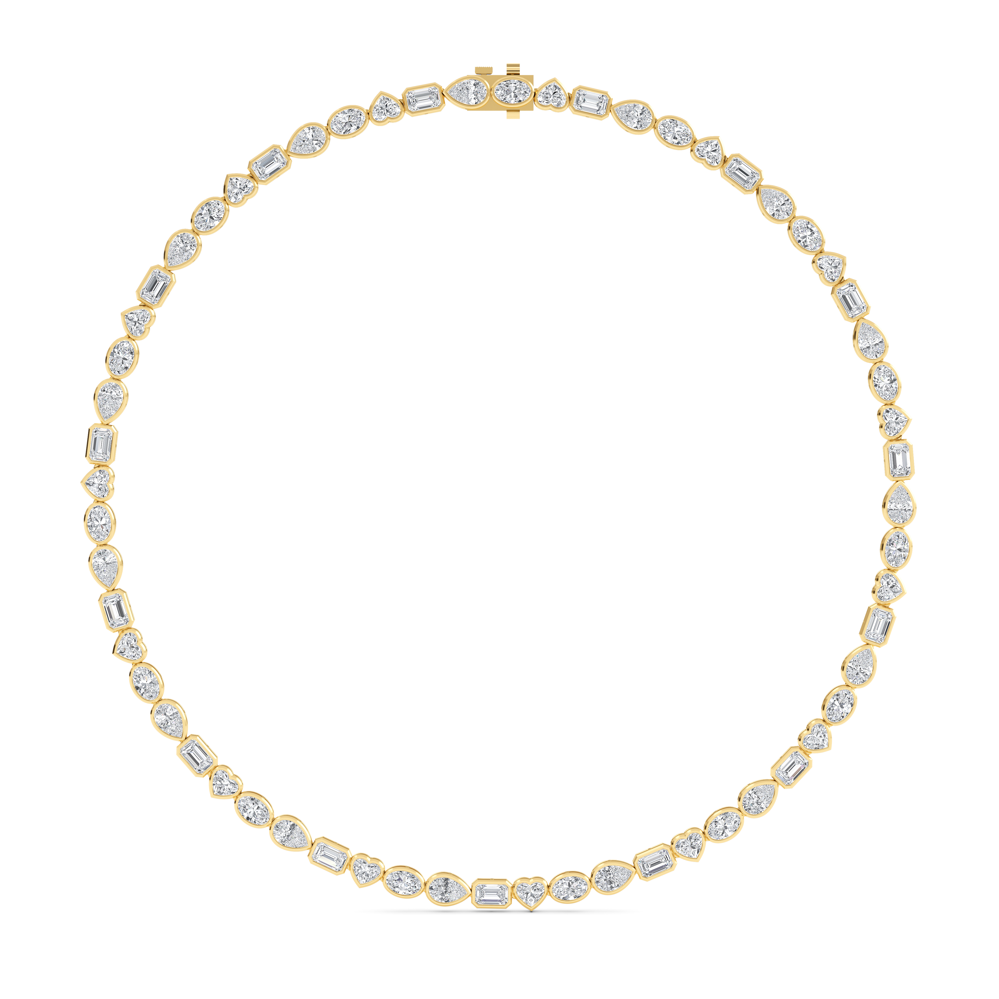 14K Yellow Gold Diamond Necklace