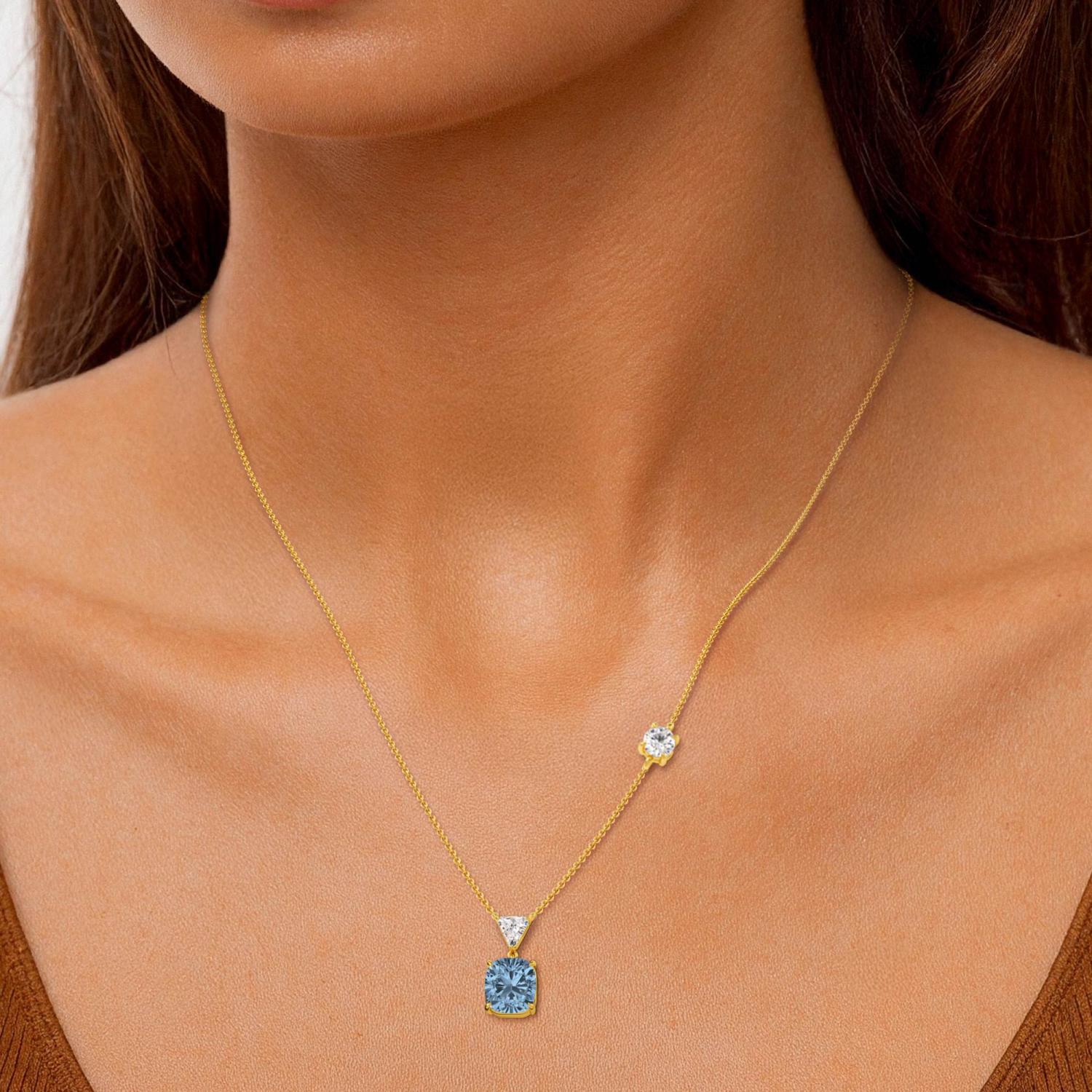 14K Yellow Gold Diamond Necklace