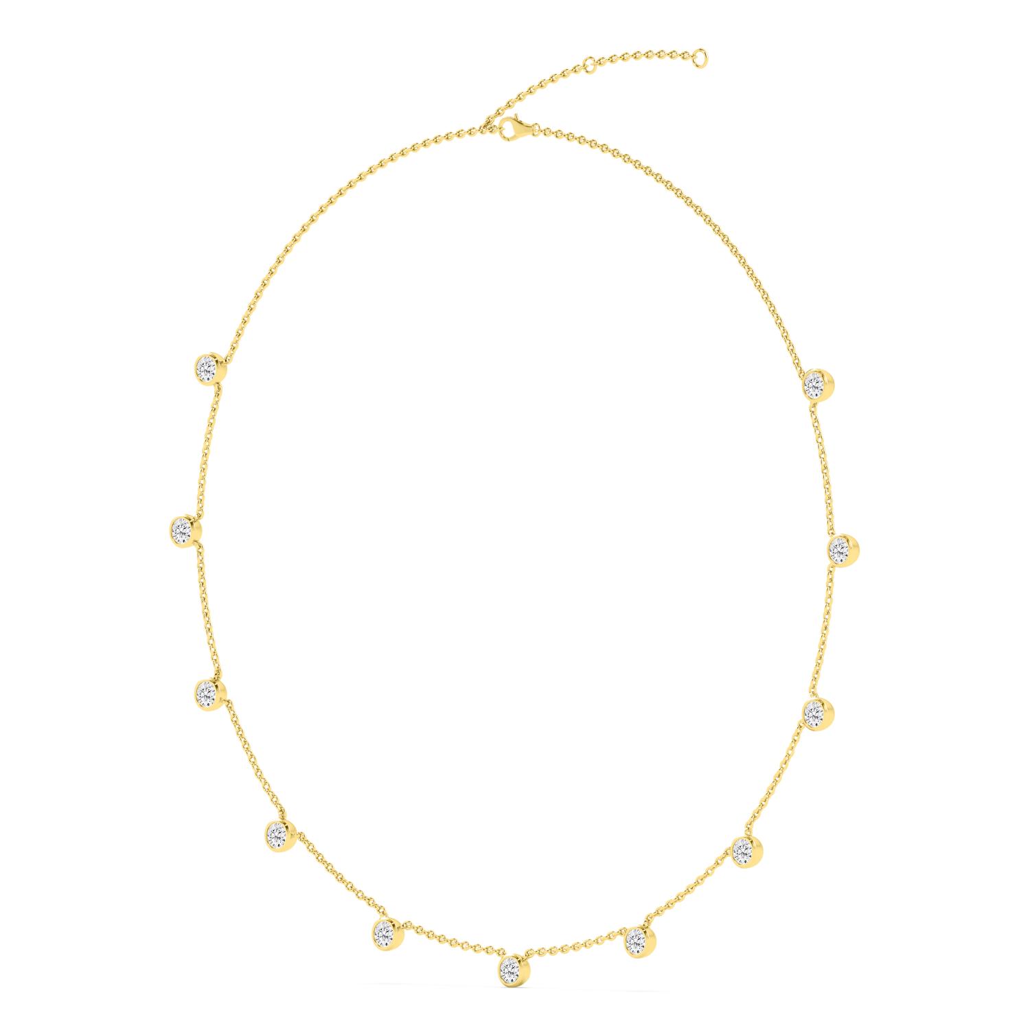 14K Yellow Gold Diamond Necklace