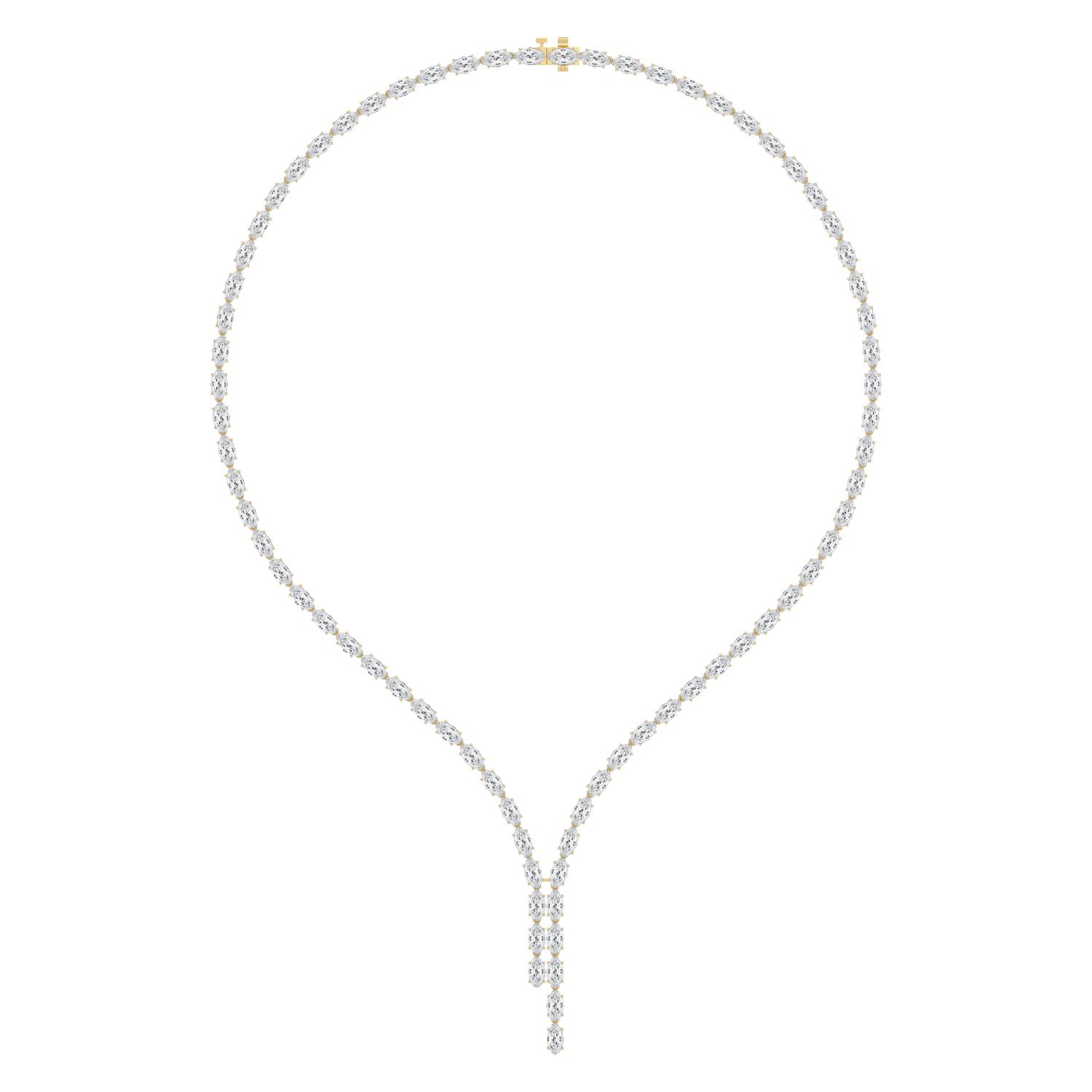 14K Yellow Gold Diamond Necklace