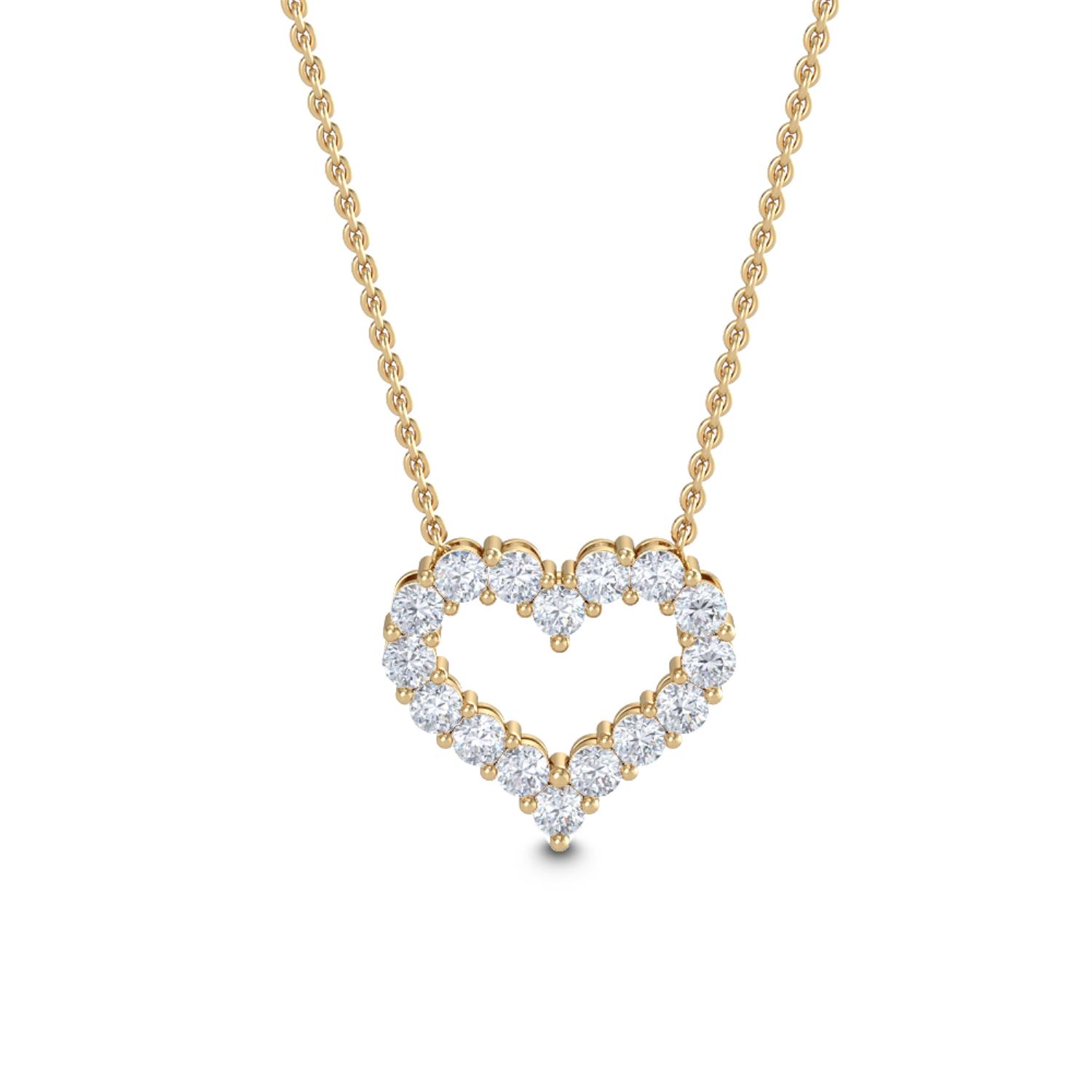 14K Yellow Gold Diamond Pendant