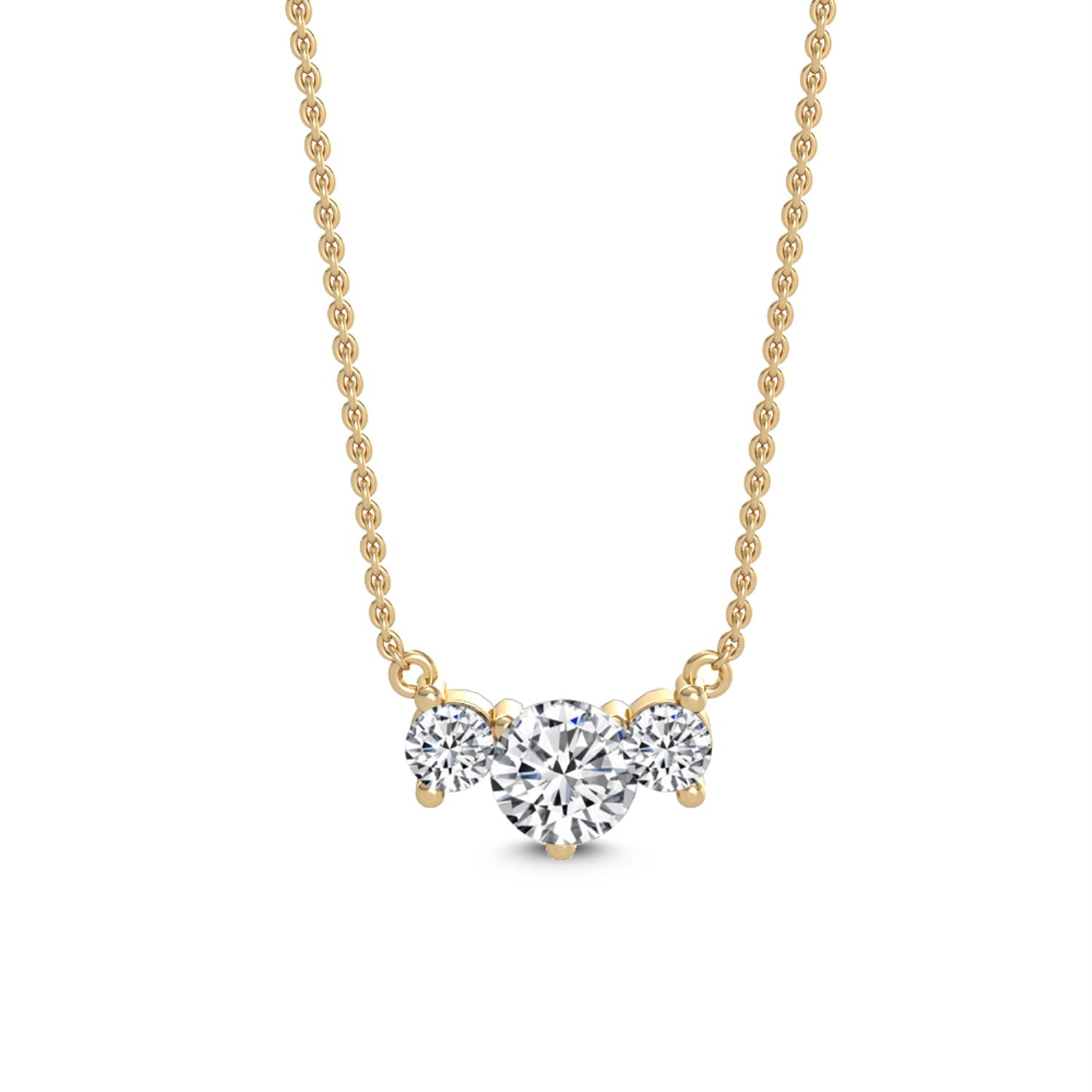 14K Yellow Gold Diamond Pendant