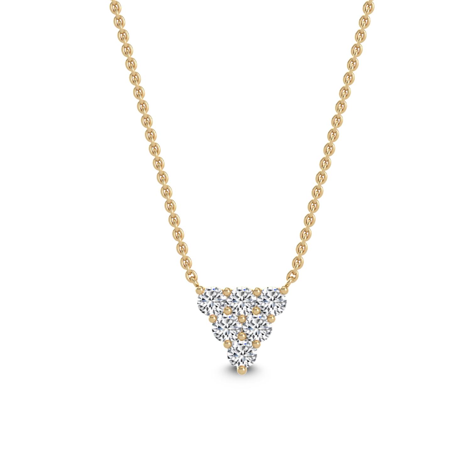 14K Yellow Gold Diamond Pendant