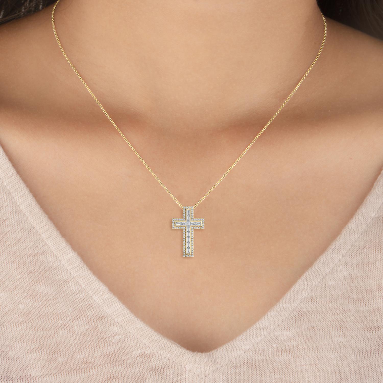 14K Yellow Gold Diamond Pendant