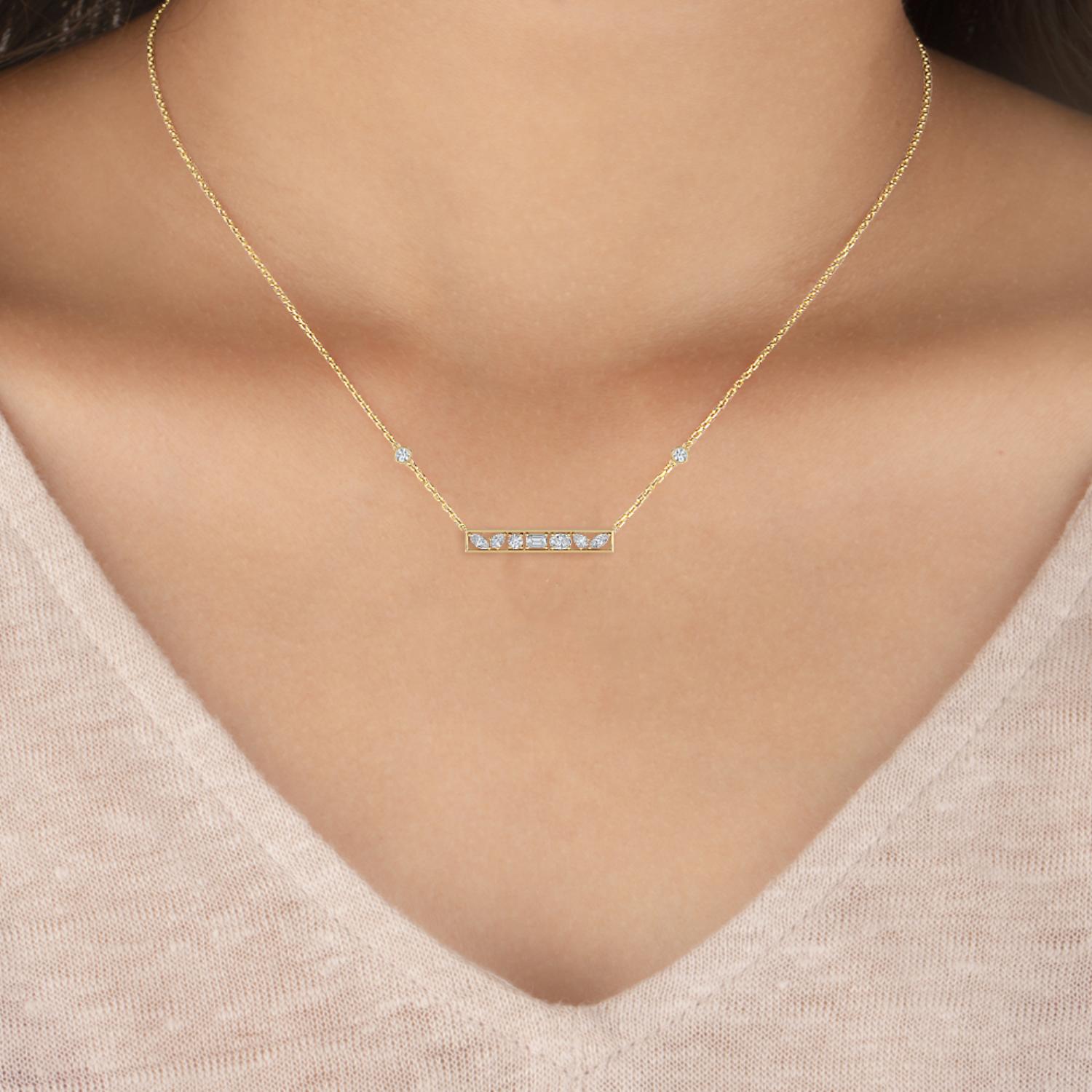14K Yellow Gold Diamond Pendant