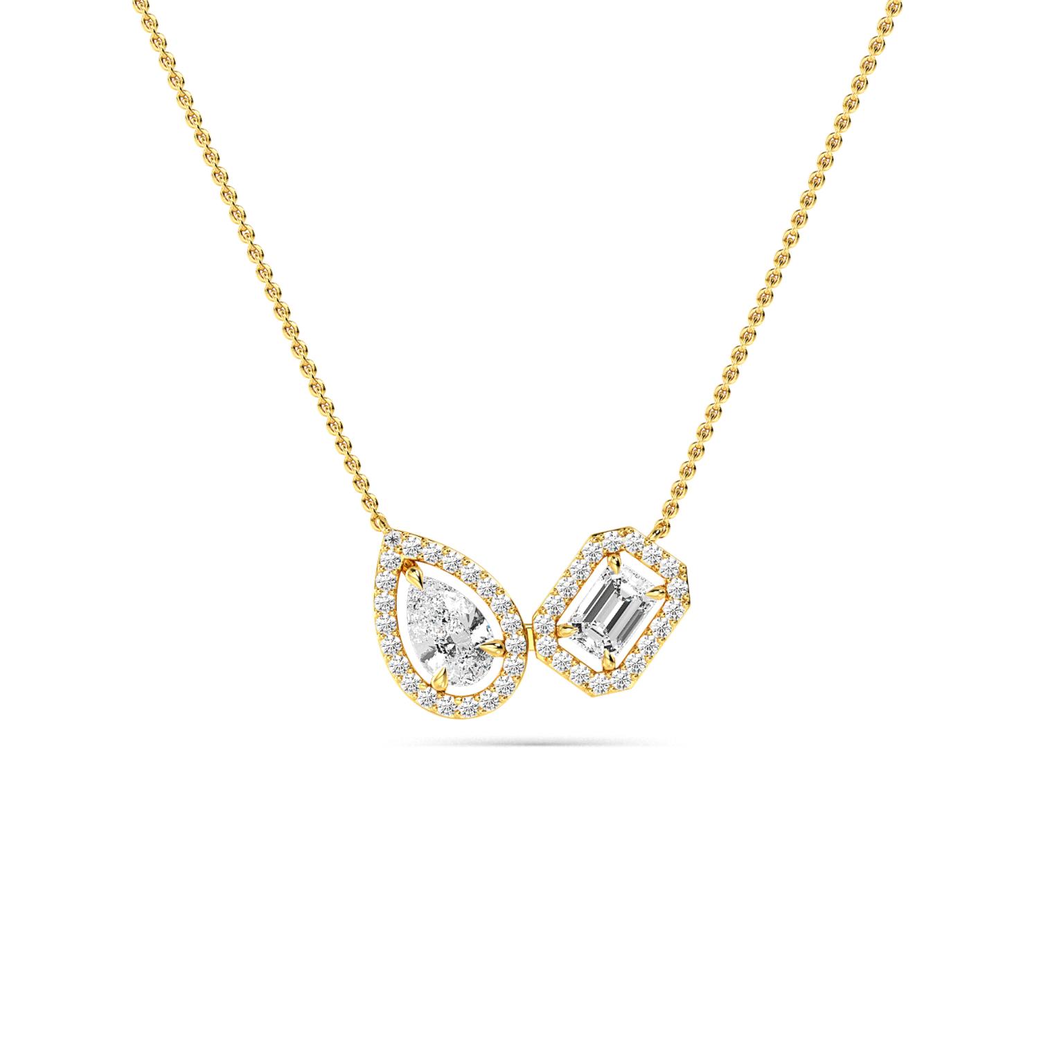 14K Yellow Gold Diamond Pendant
