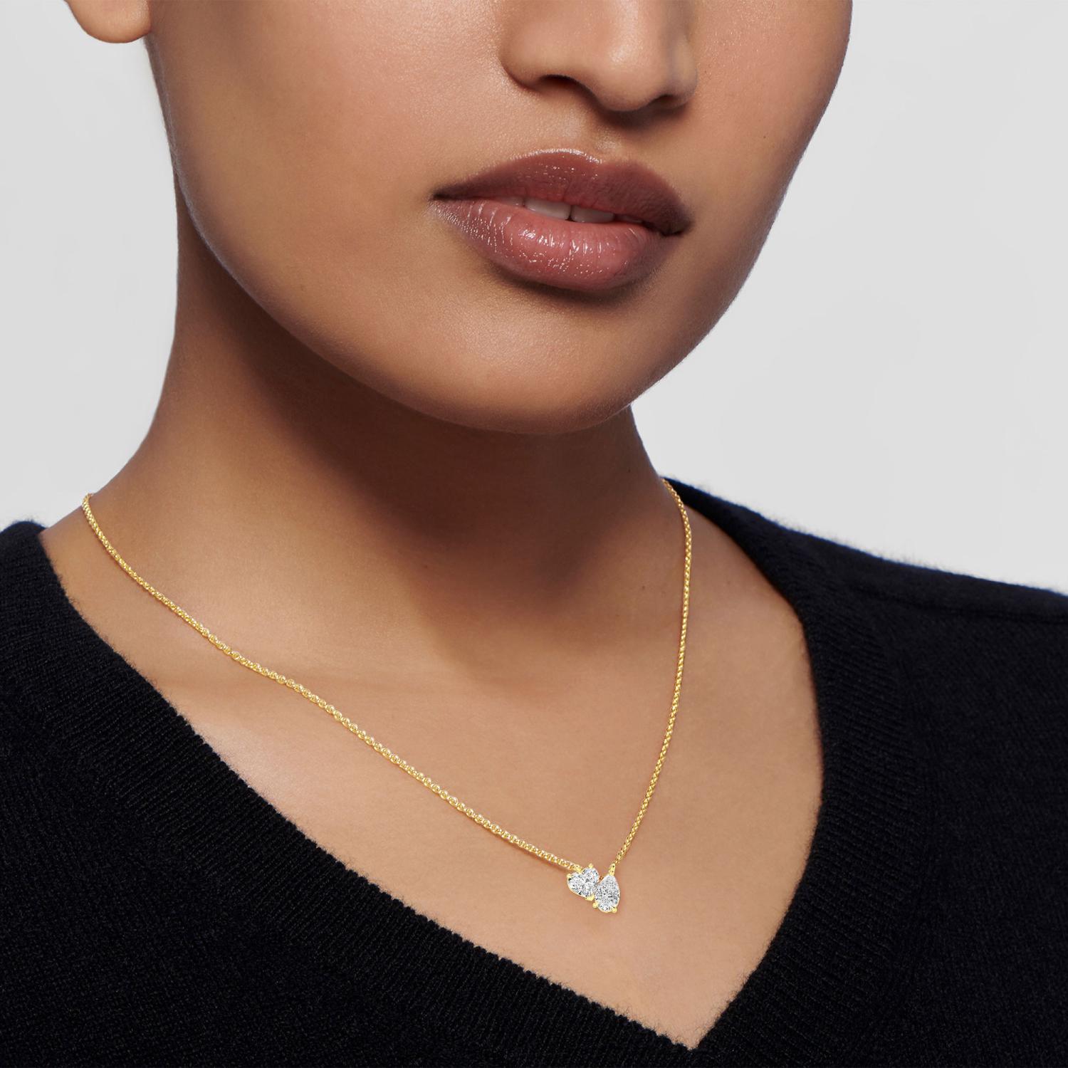 14K Yellow Gold Diamond Pendant