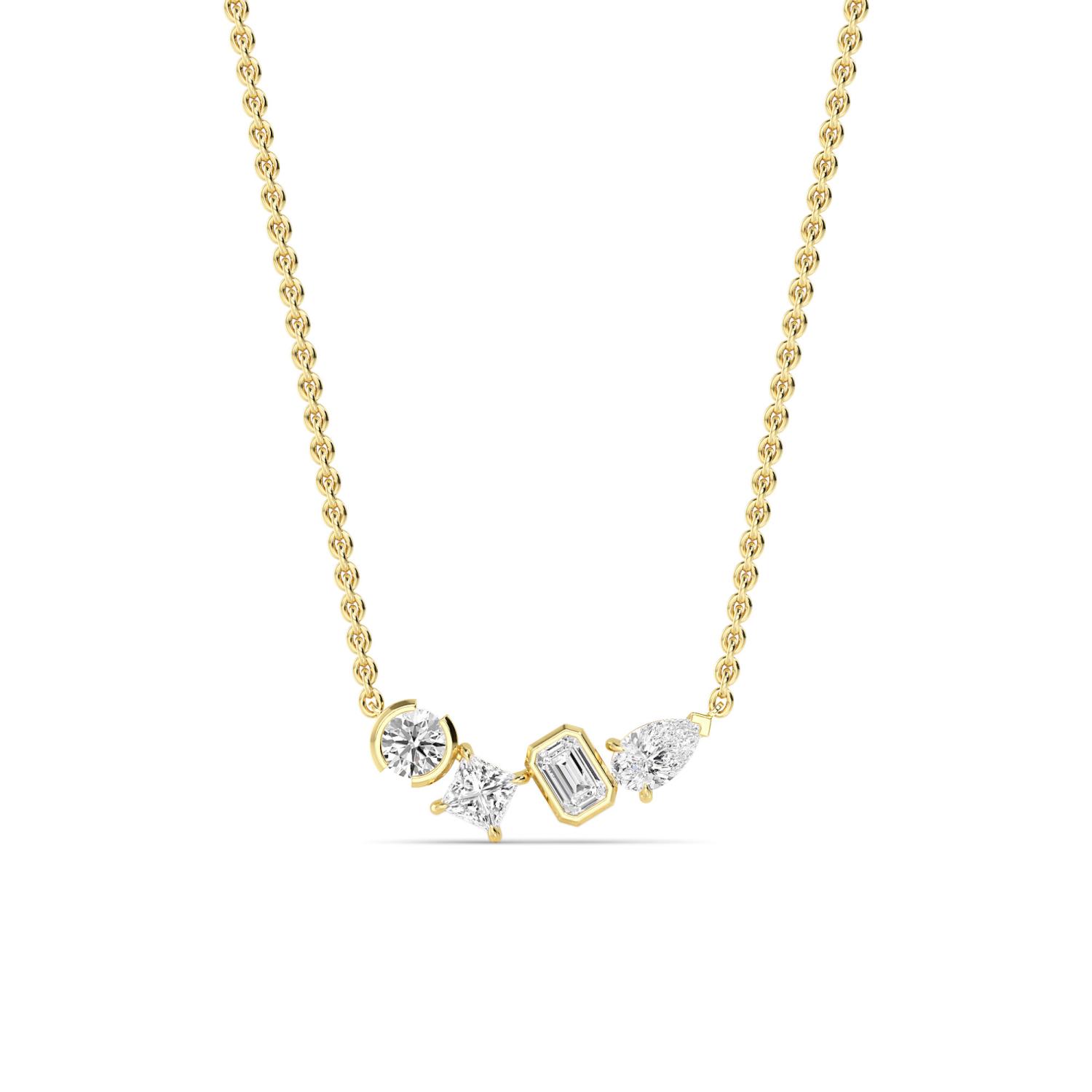 14K Yellow Gold Diamond Pendant