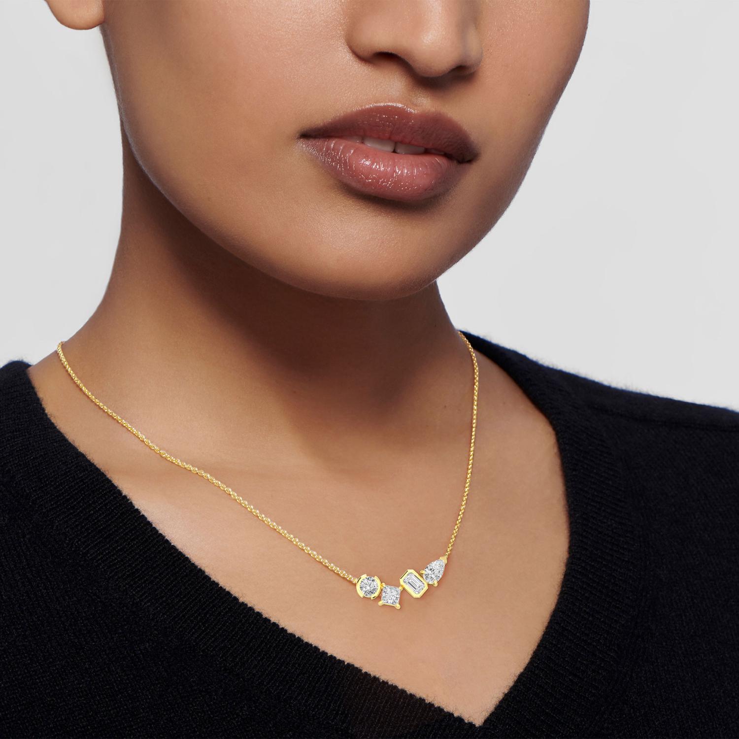 14K Yellow Gold Diamond Pendant