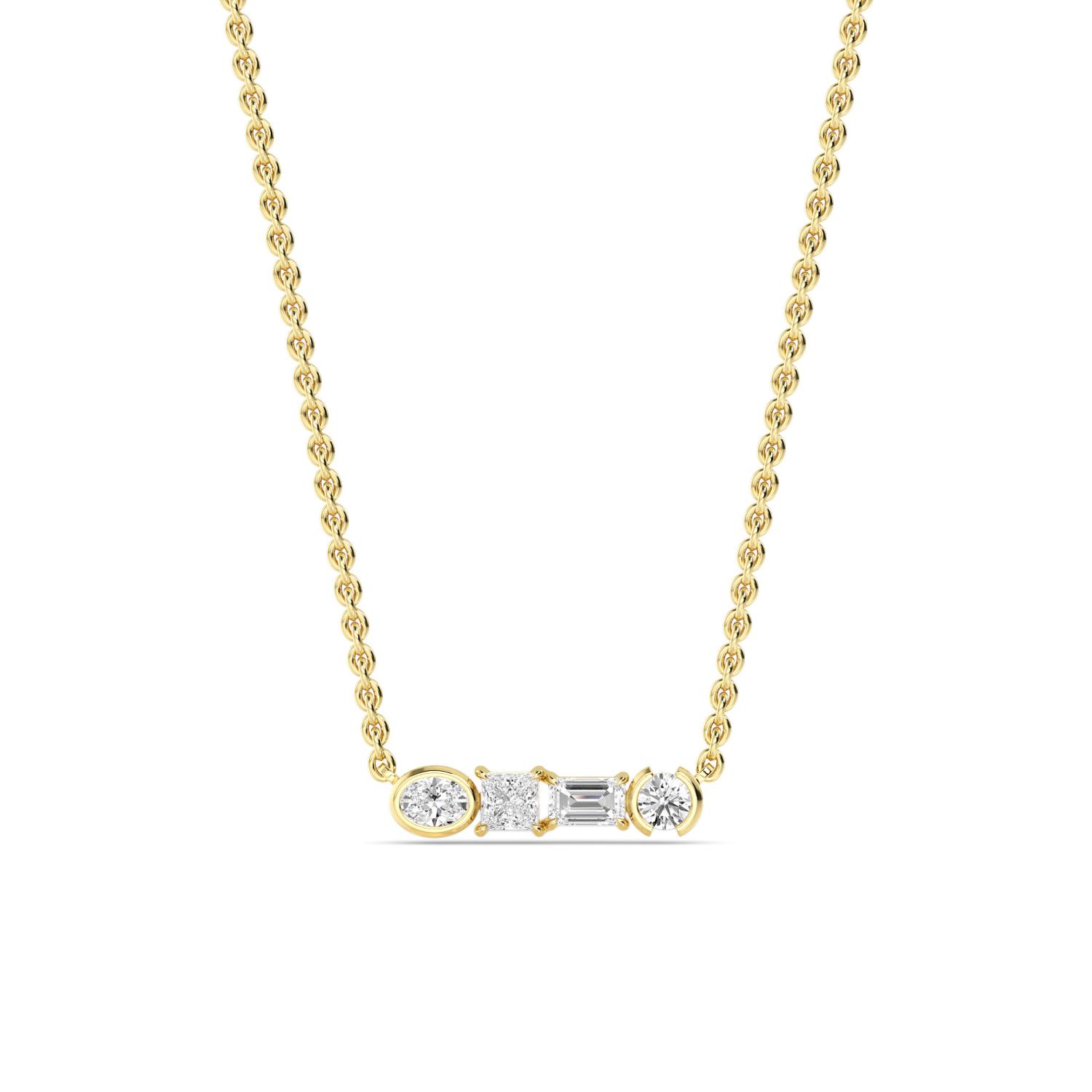 14K Yellow Gold Diamond Pendant
