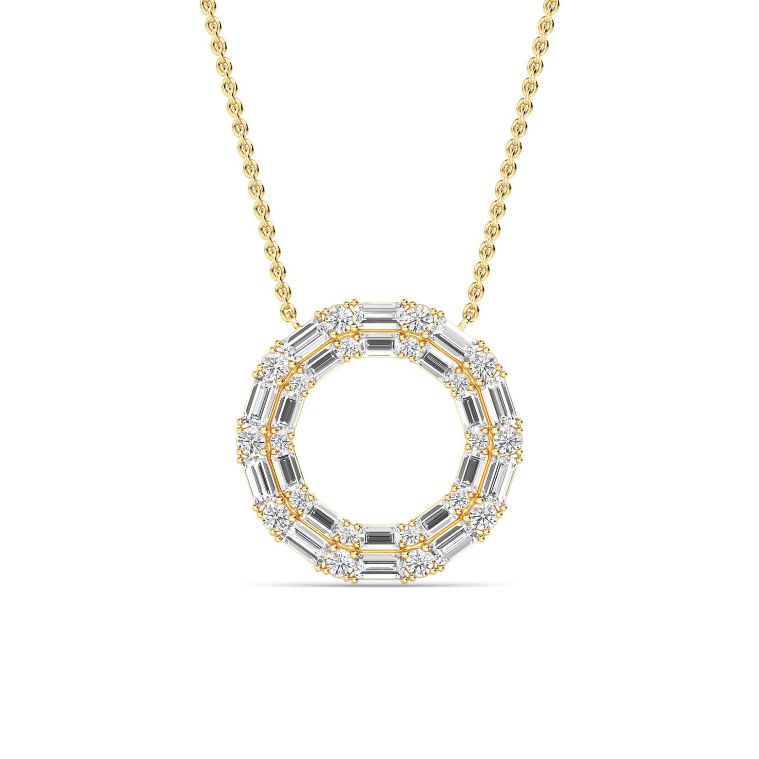 14K Yellow Gold Diamond Pendant