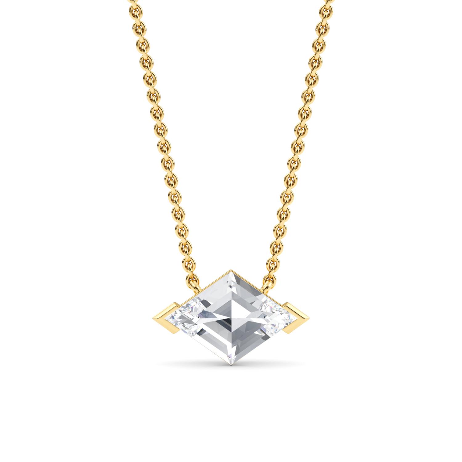 14K Yellow Gold Diamond Pendant