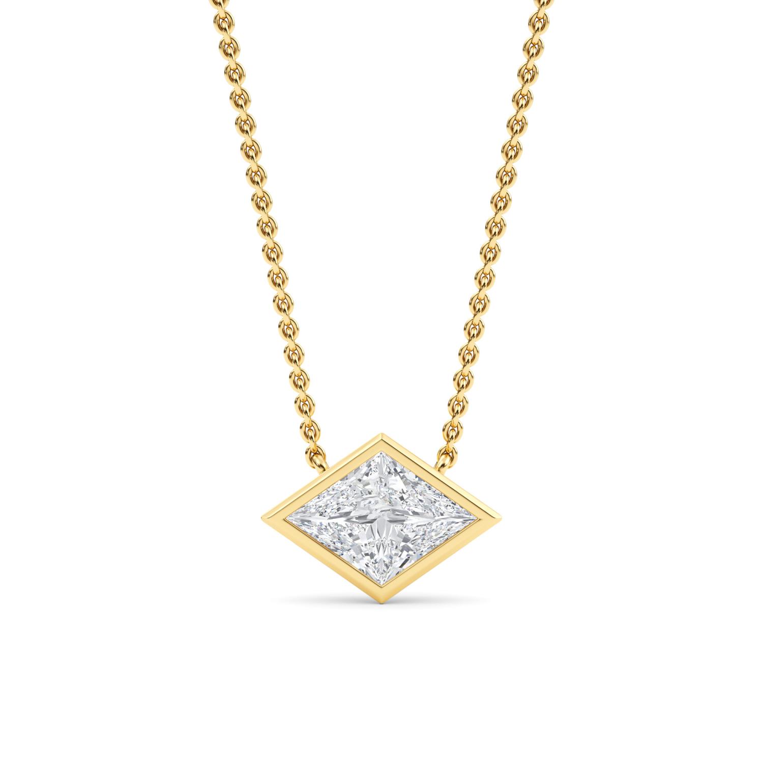 14K Yellow Gold Diamond Pendant