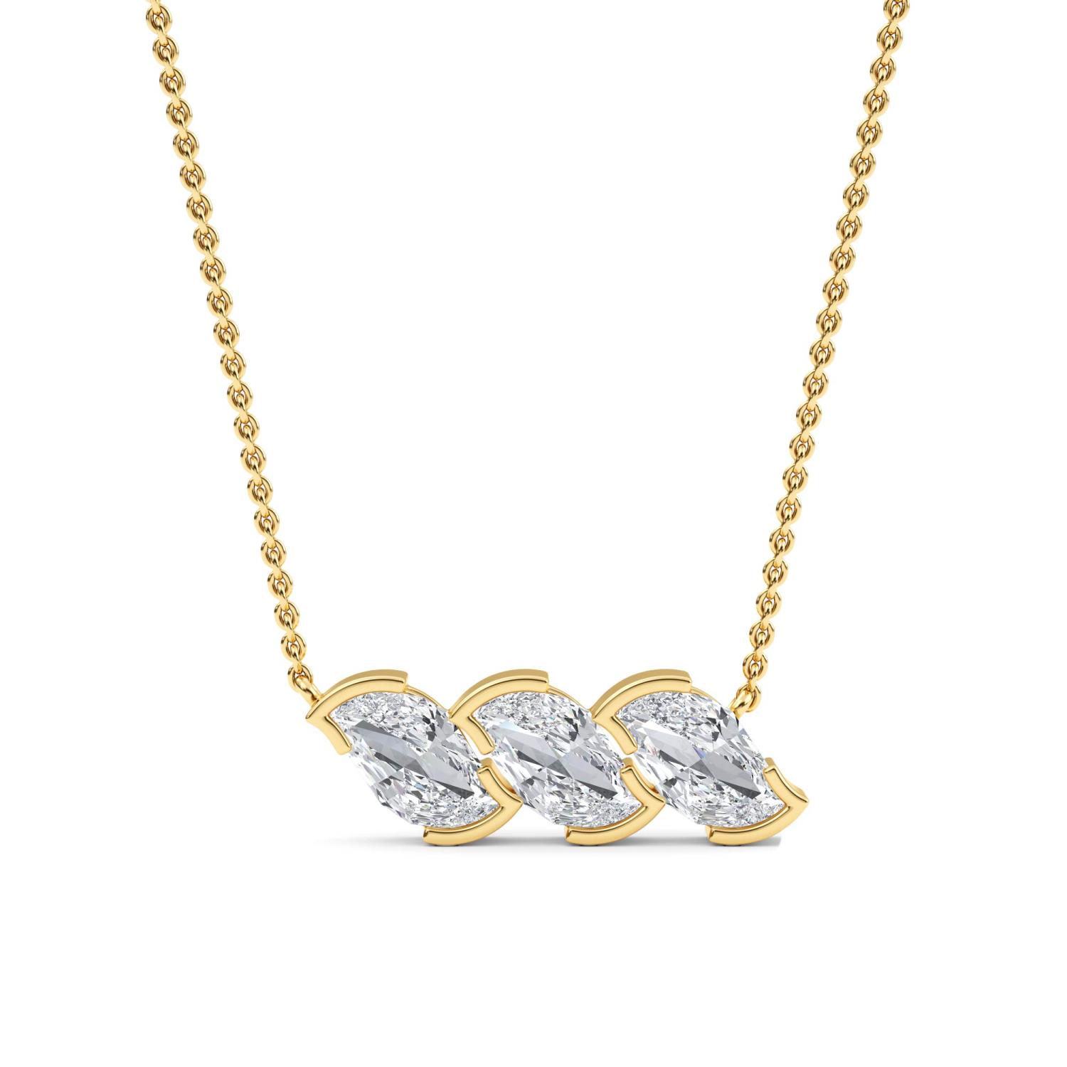 14K Yellow Gold Diamond Pendant