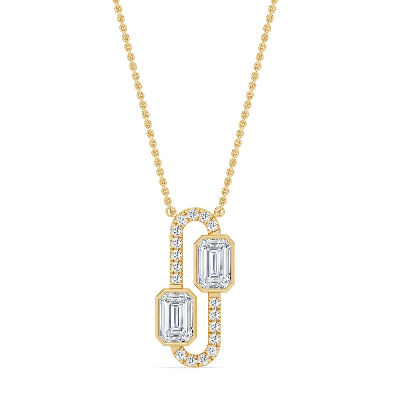 14K Yellow Gold Diamond Pendant
