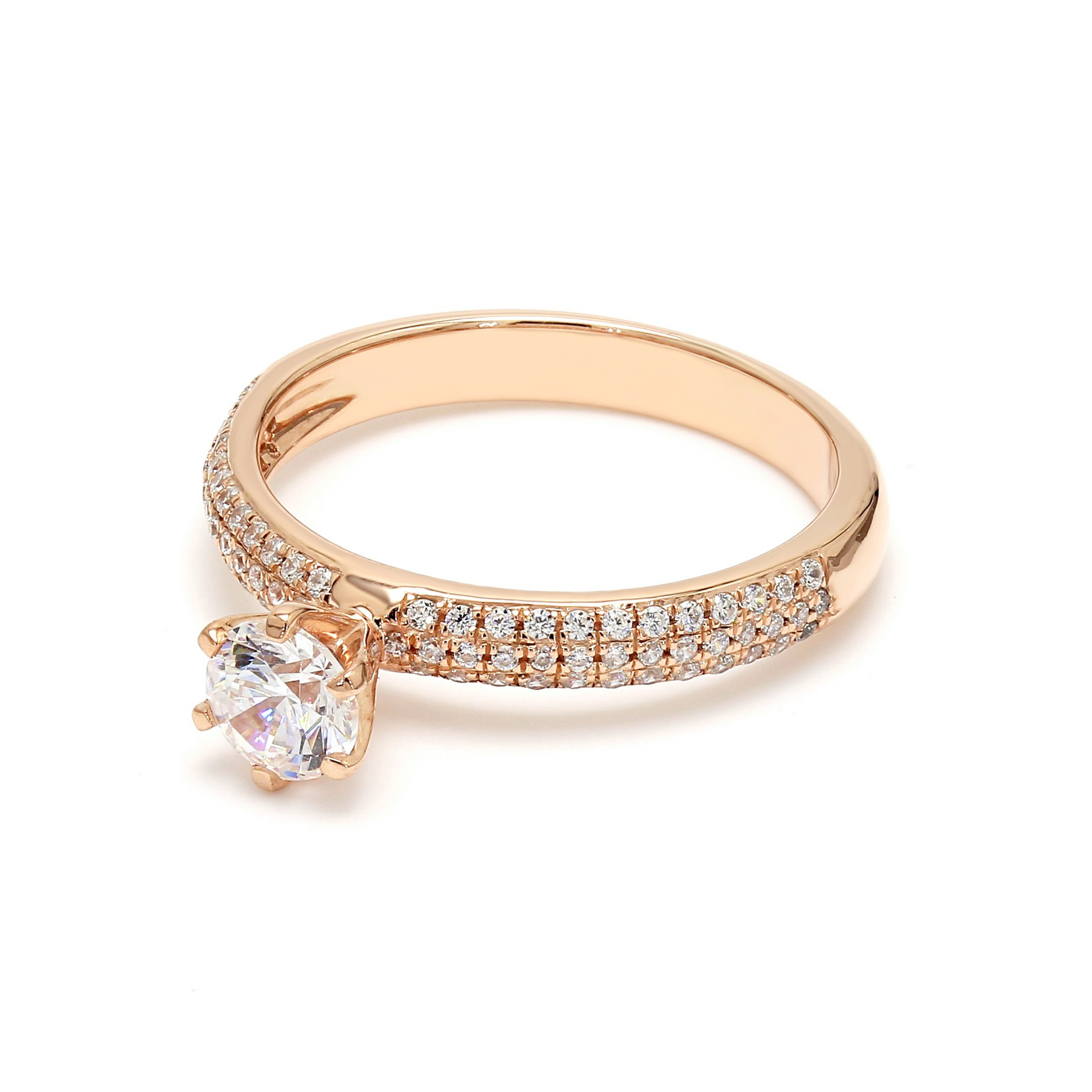 14K Yellow Gold Diamond Engagement Ring