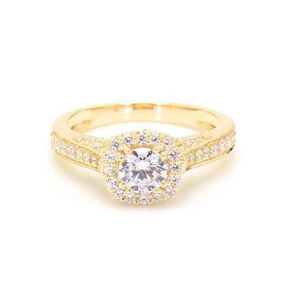 14K Yellow Gold Diamond Engagement Ring