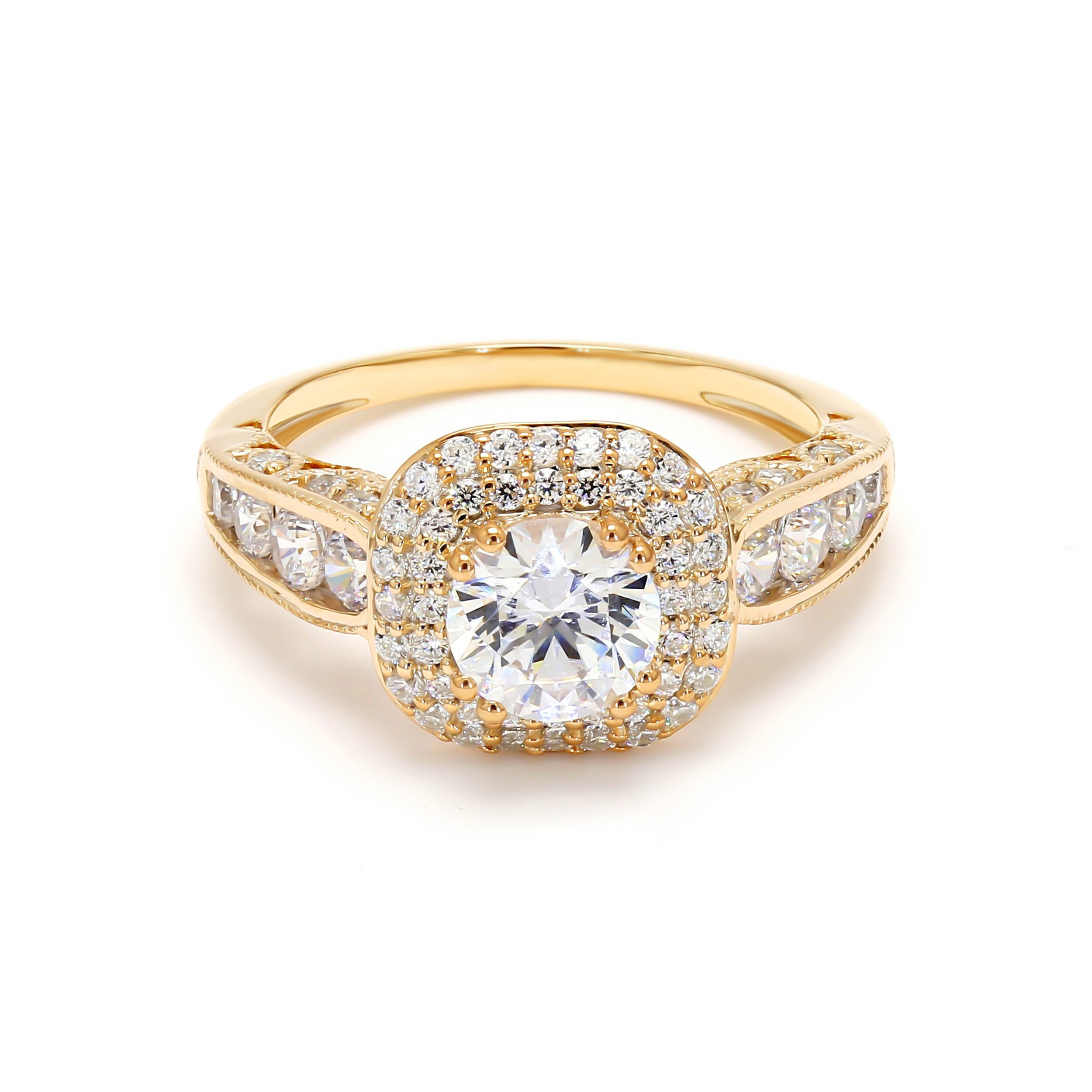 14K Yellow Gold Diamond Engagement Ring
